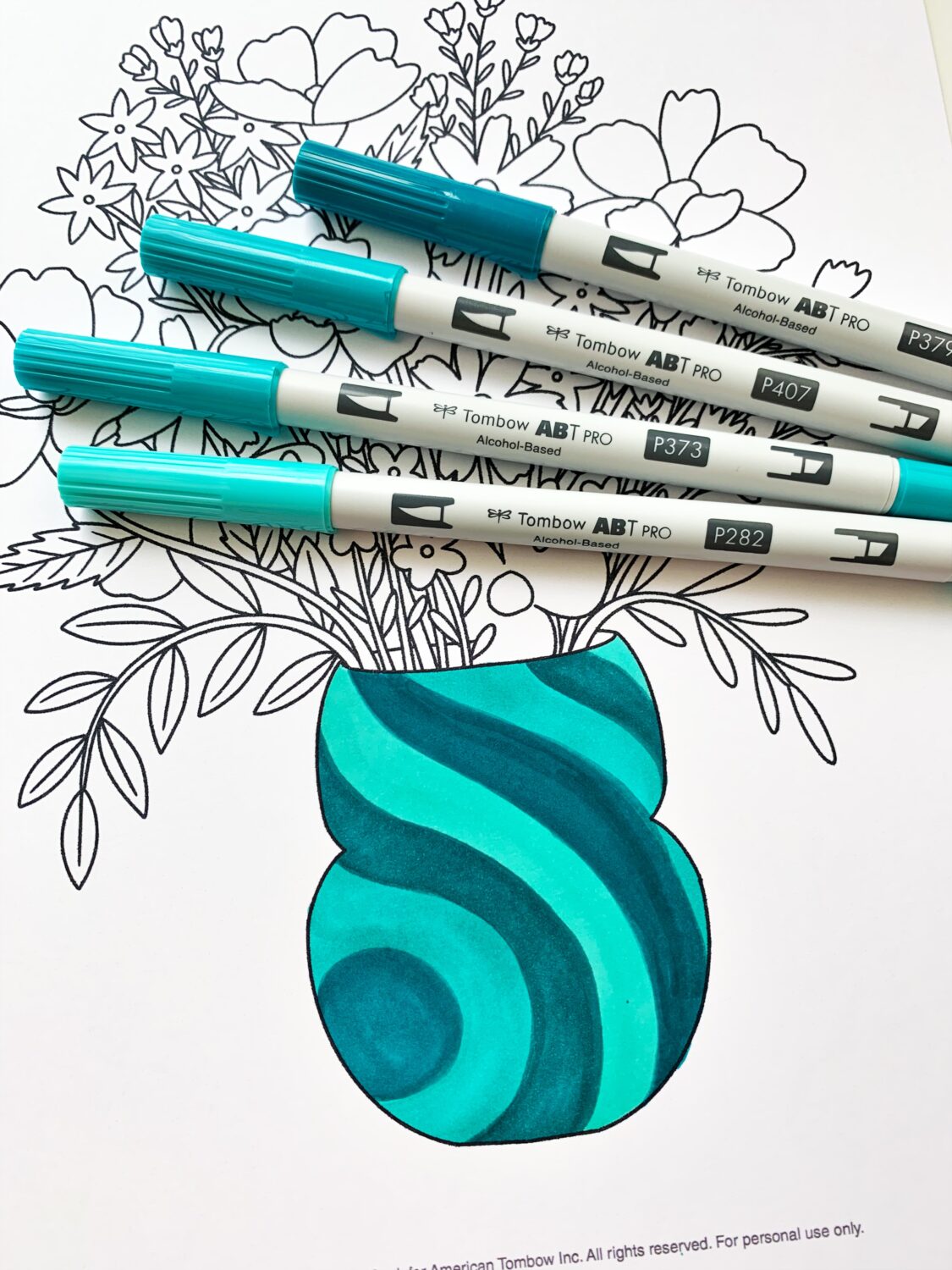 Gorgeous Free Coloring Pages for Adults and a Chance to Win Tombow