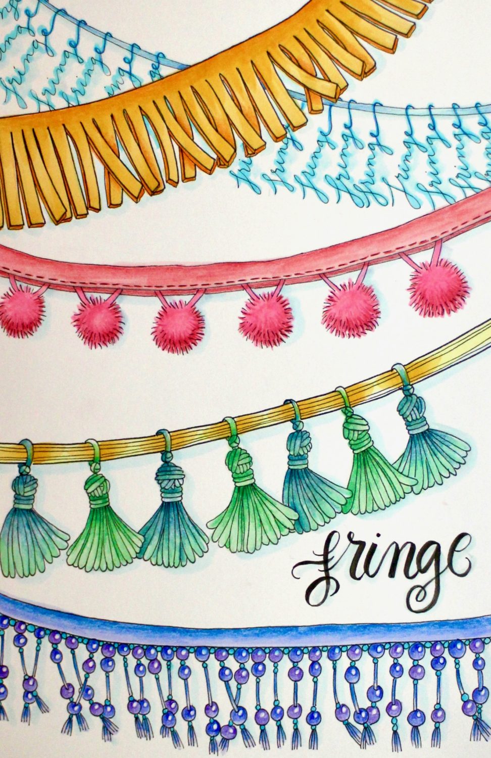 @mariebcreates #fringed Example of fringes 