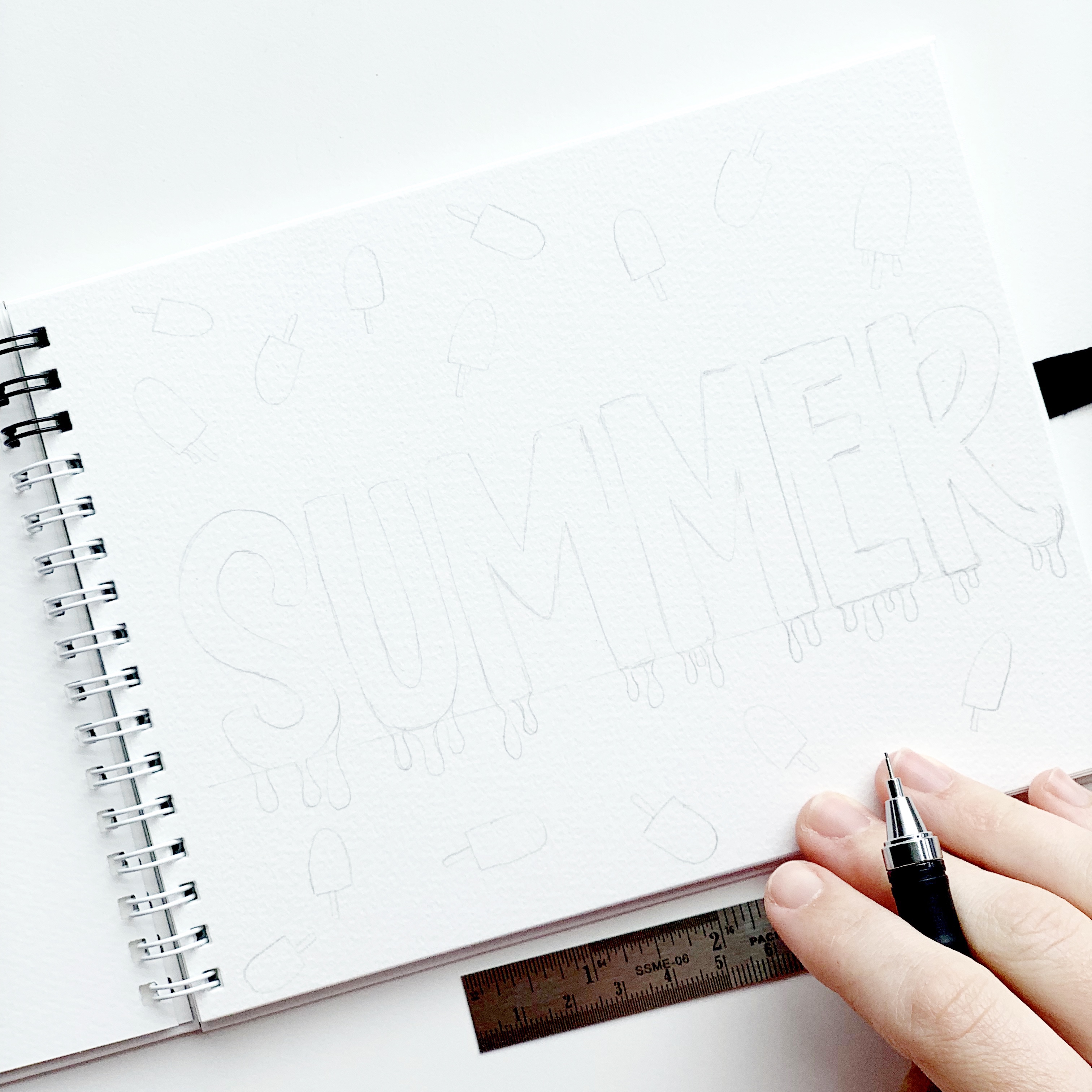 Learn how to create summer popsicle lettering with Adrienne from @studio80design!