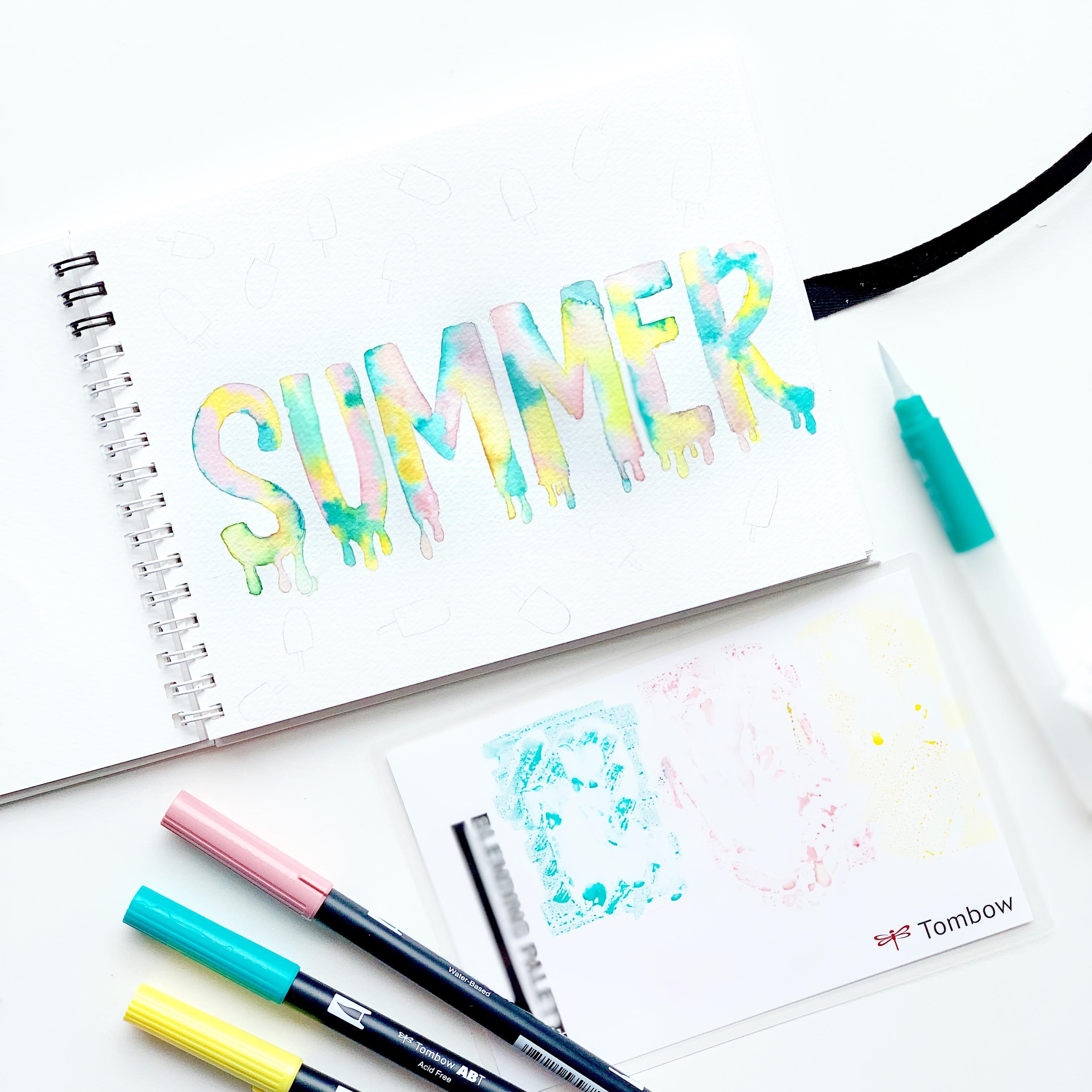 Learn how to create summer popsicle lettering with Adrienne from @studio80design!