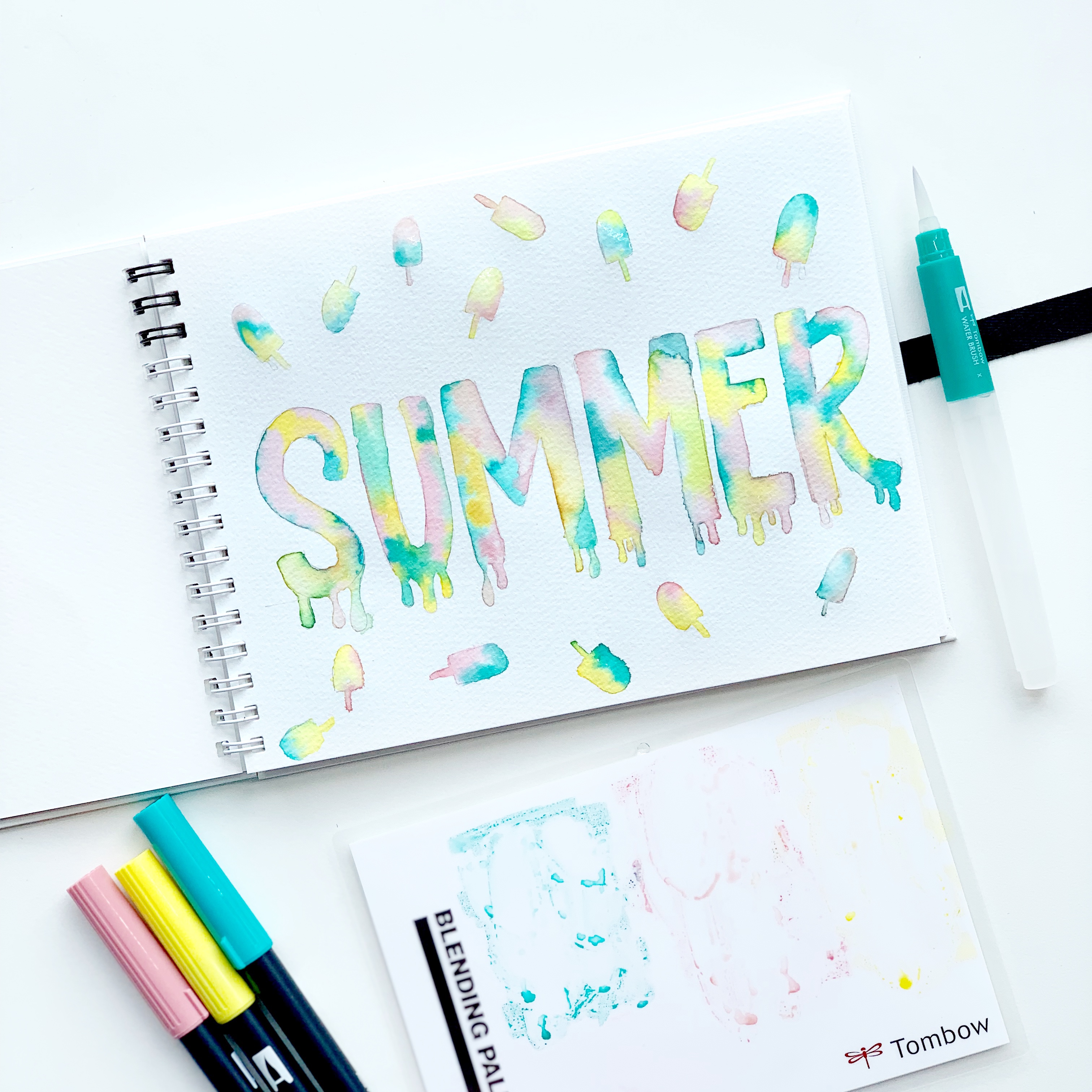 Learn how to create summer popsicle lettering with Adrienne from @studio80design!