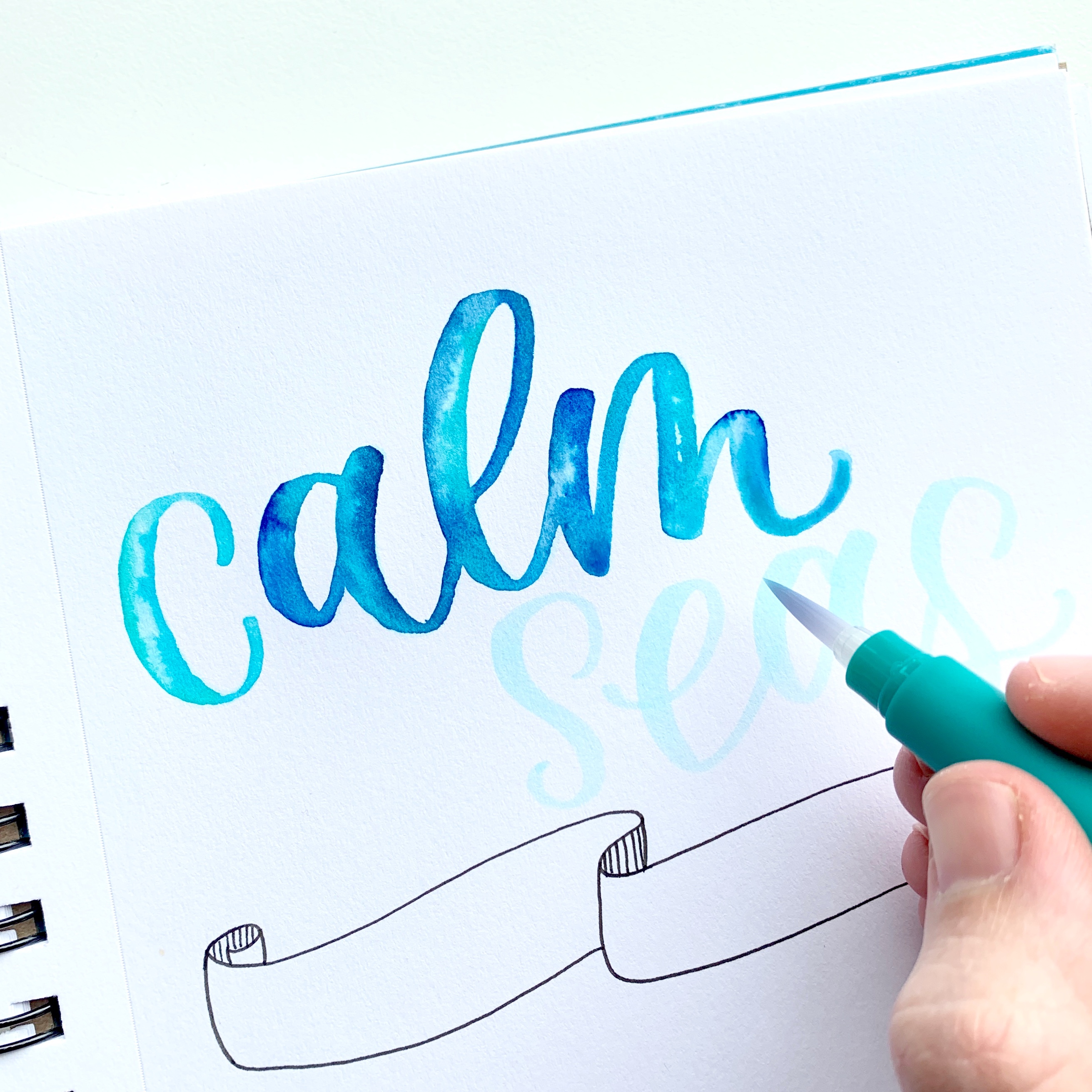 Learn how to create under the sea nautical lettering with Adrienne from @studio80design!