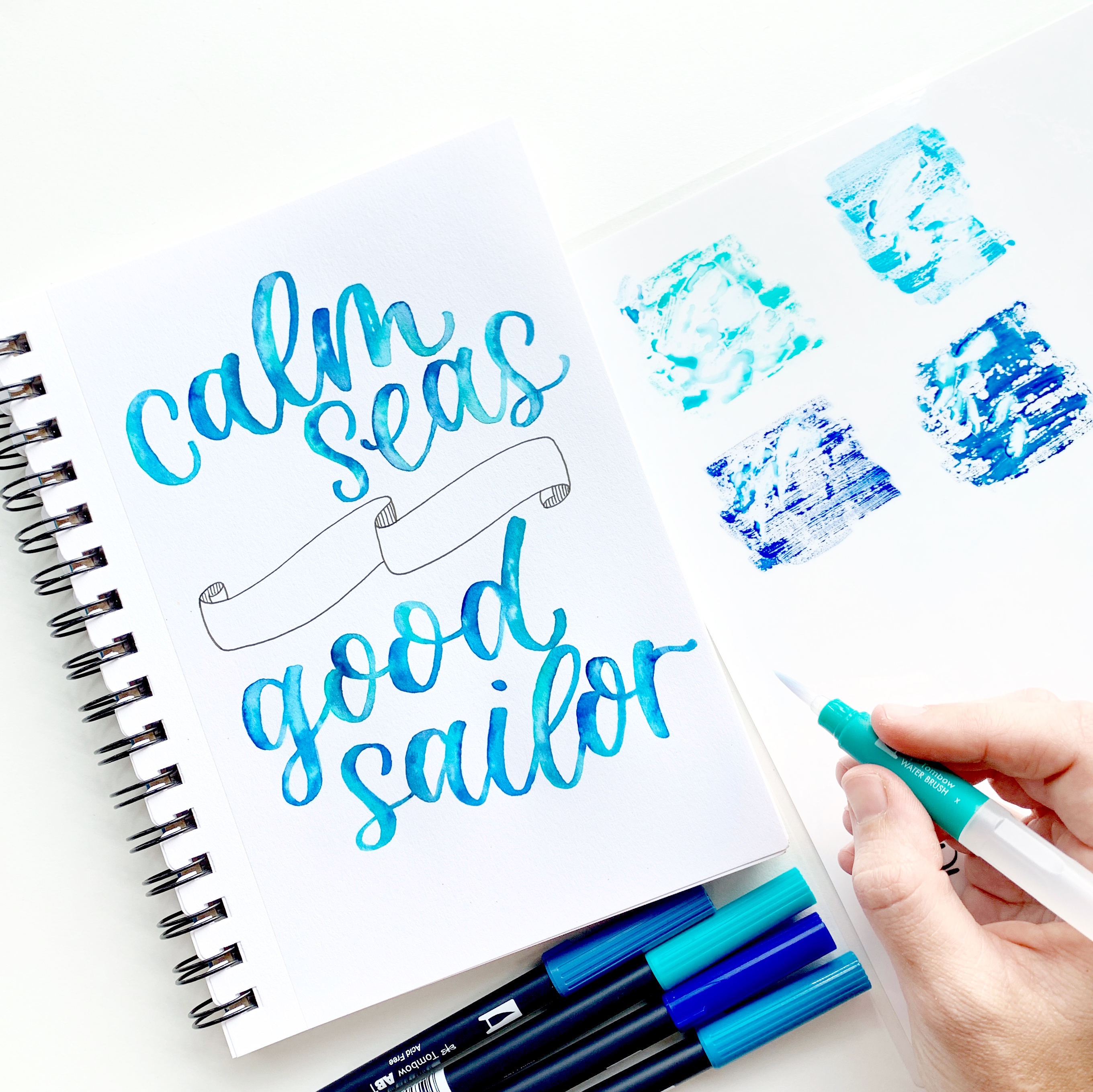 Learn how to create under the sea nautical lettering with Adrienne from @studio80design!