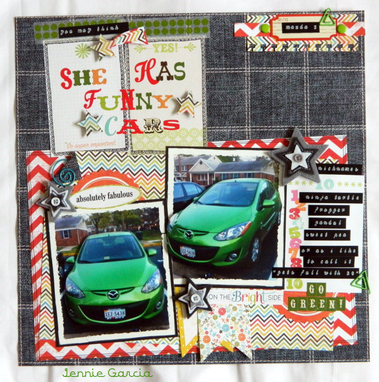 She Has Funny Cars Layout By Jennie Garcia Tombow USA Blog