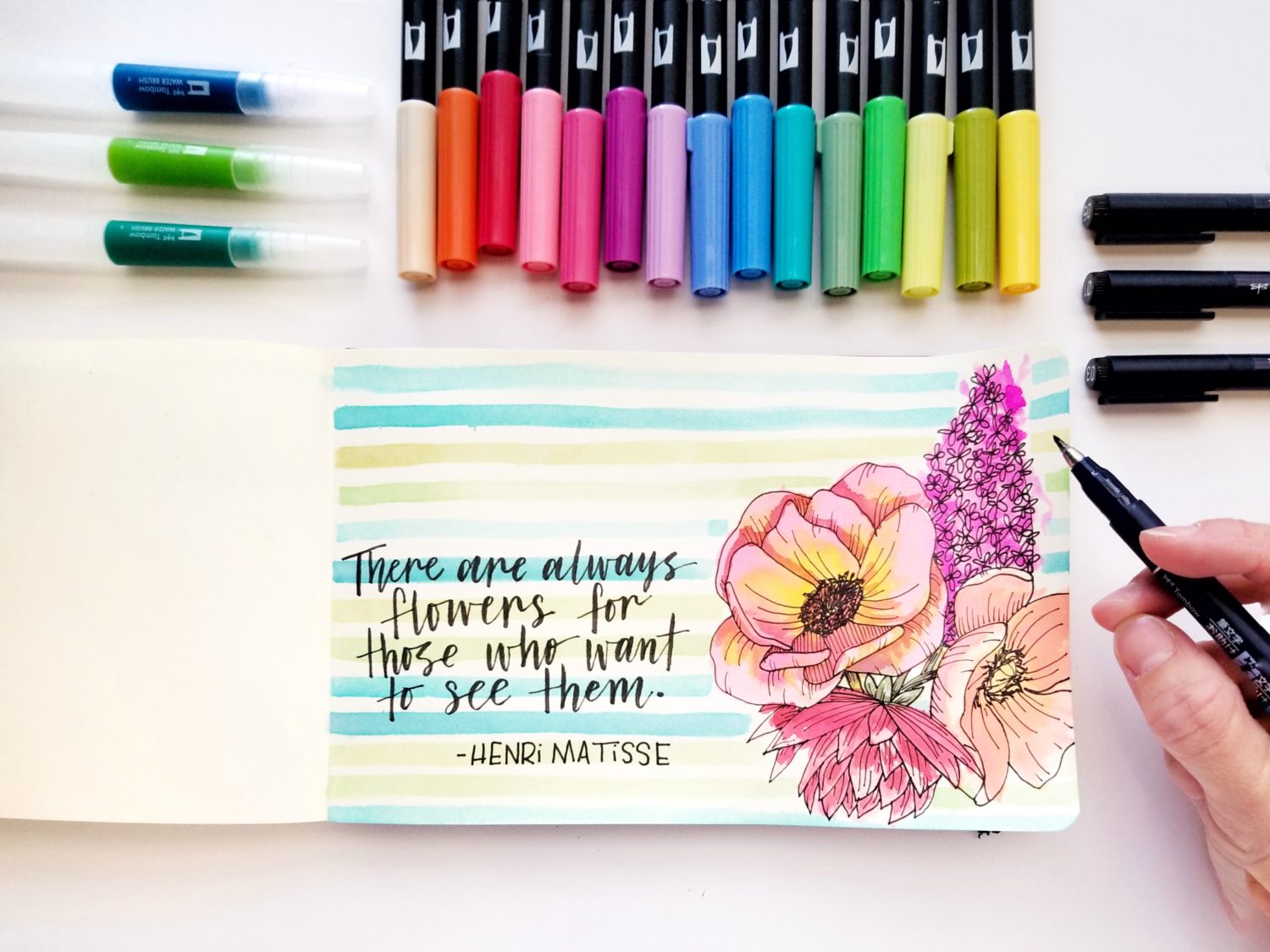 Easy Mixed Media Art Journal Page - Tombow USA Blog