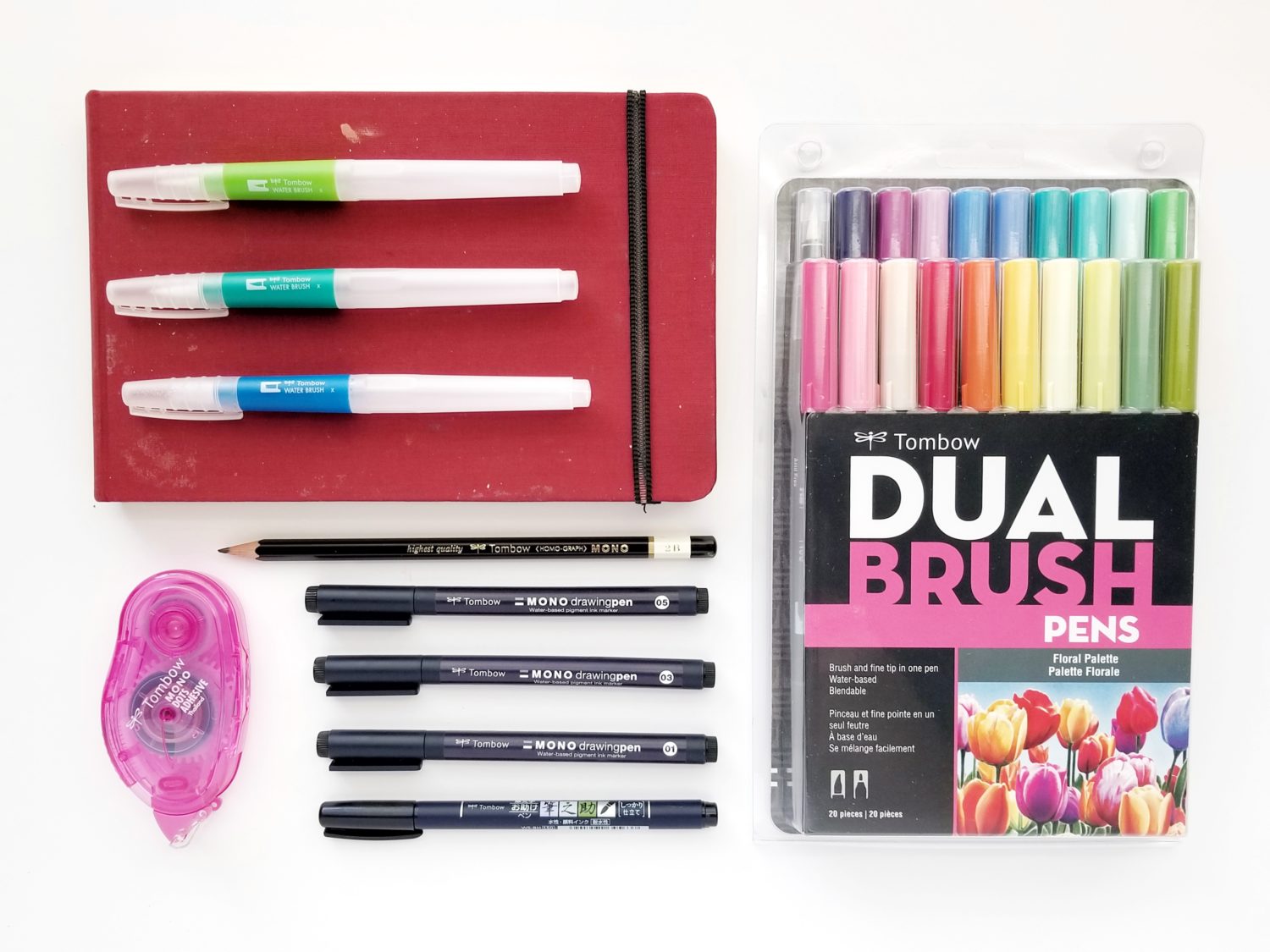 Tombow Dual Brush Pen Set, 20-Colors, Floral Palette 