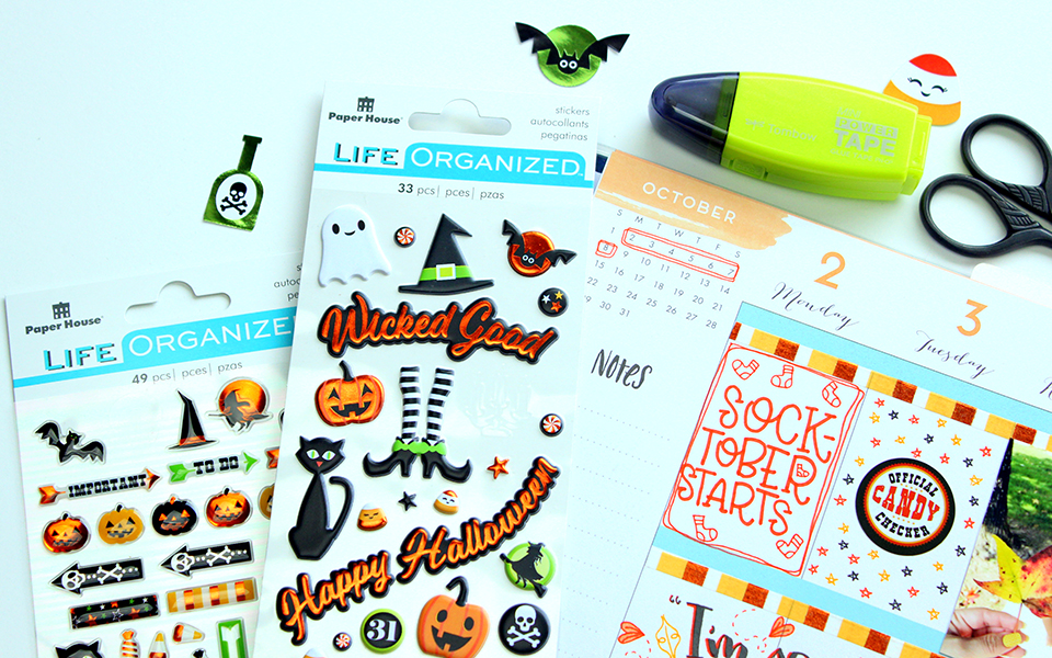 Halloween Planner Pages with Paper House and @tombowusa by @jenniegarcian