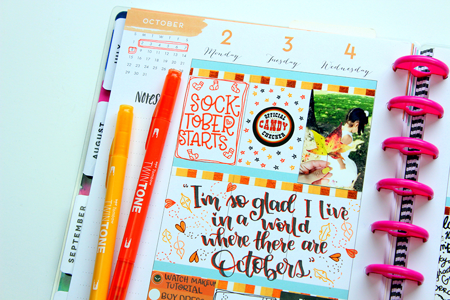 Halloween Planner Pages with Paper House and @tombowusa by @jenniegarcian