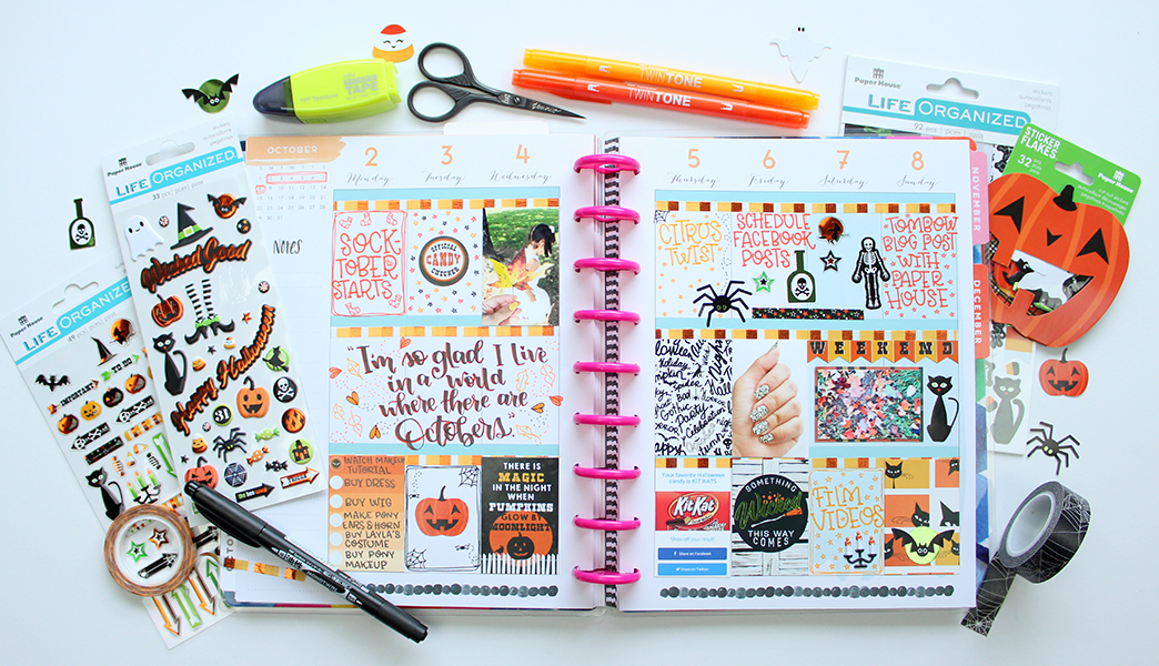 Halloween Planner Pages with Paper House and @tombowusa by @jenniegarcian