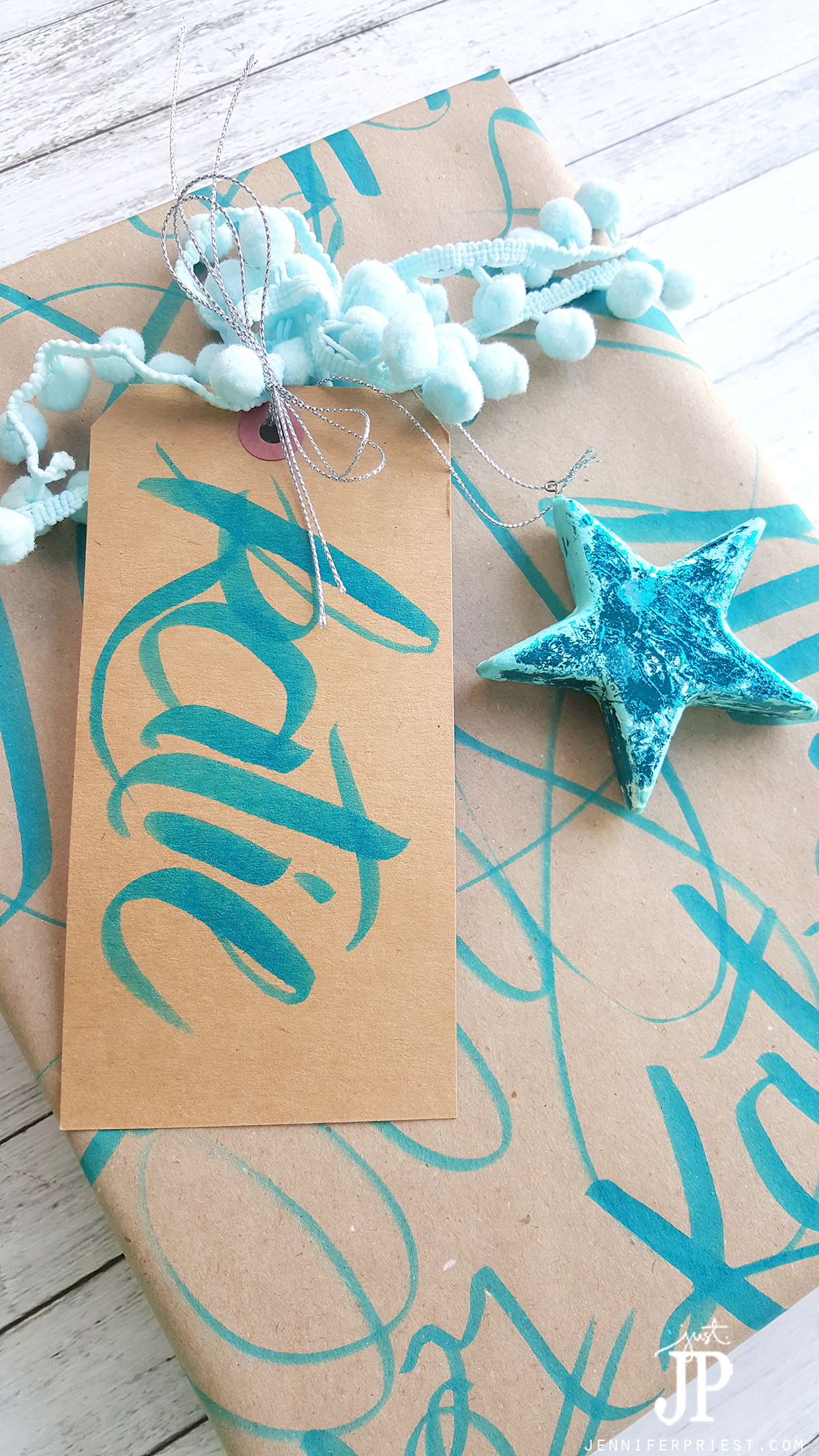 Hand-lettered-gift-wrap-for-Christmas-JPriest