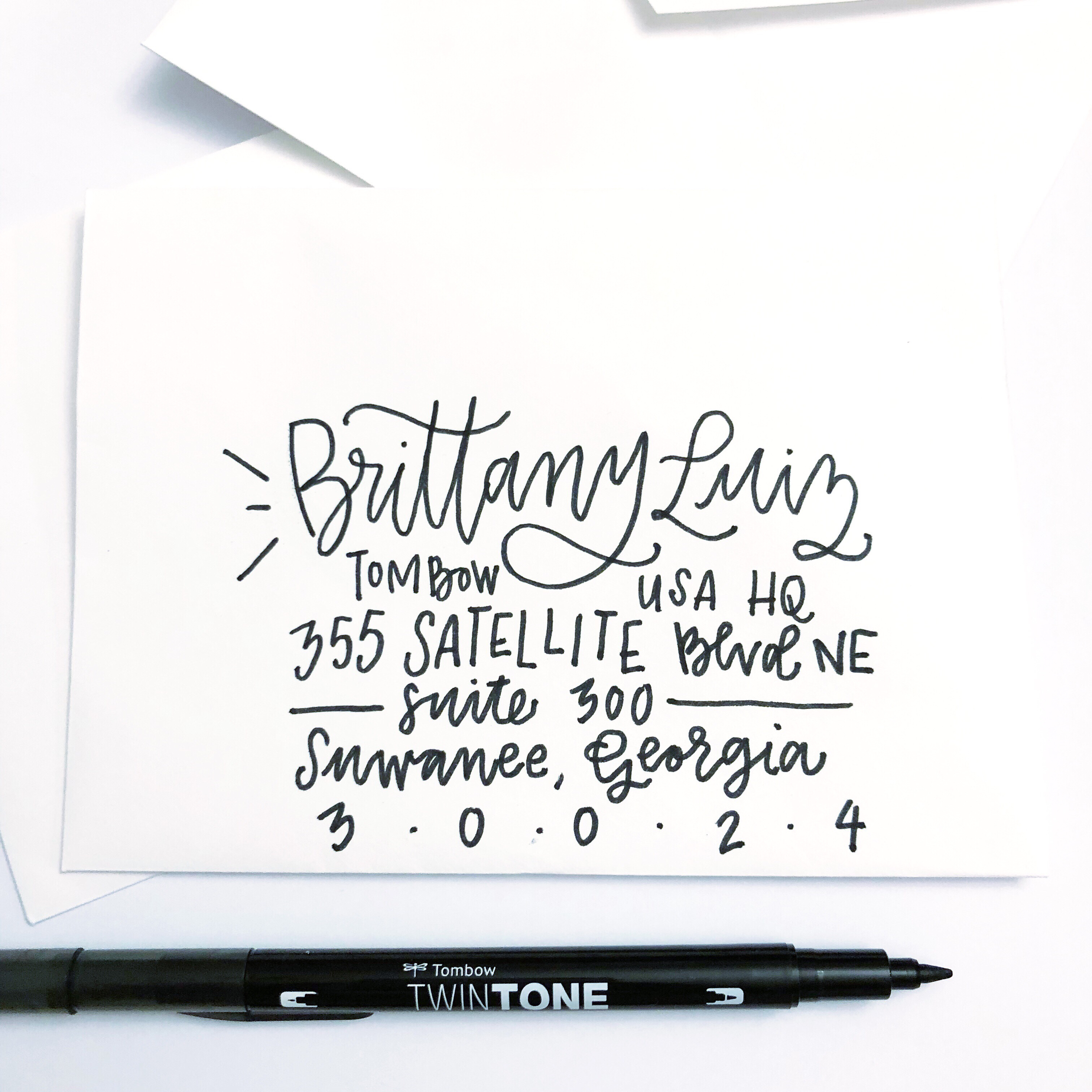 Lauren Fitzmaurice of Renmade Calligraphy (renmadecalligraphy.com) shows you how to create bright happy mail with fun line doodles using Tombow Twintones.