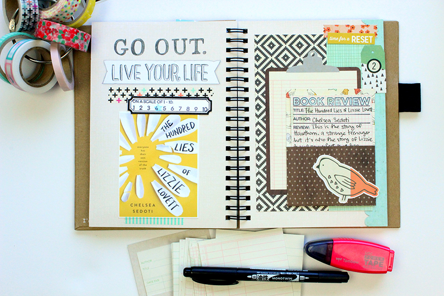 @jenniegarcian used the Tombow Power Mini Tape to put together some pages in her reading log! 