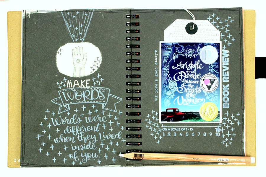 @jenniegarcian created this pages using the Tombow Recycled Pencils to letter on these pages.