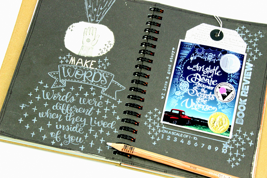 @jenniegarcian created this pages using the Tombow Recycled Pencils to letter on these pages.