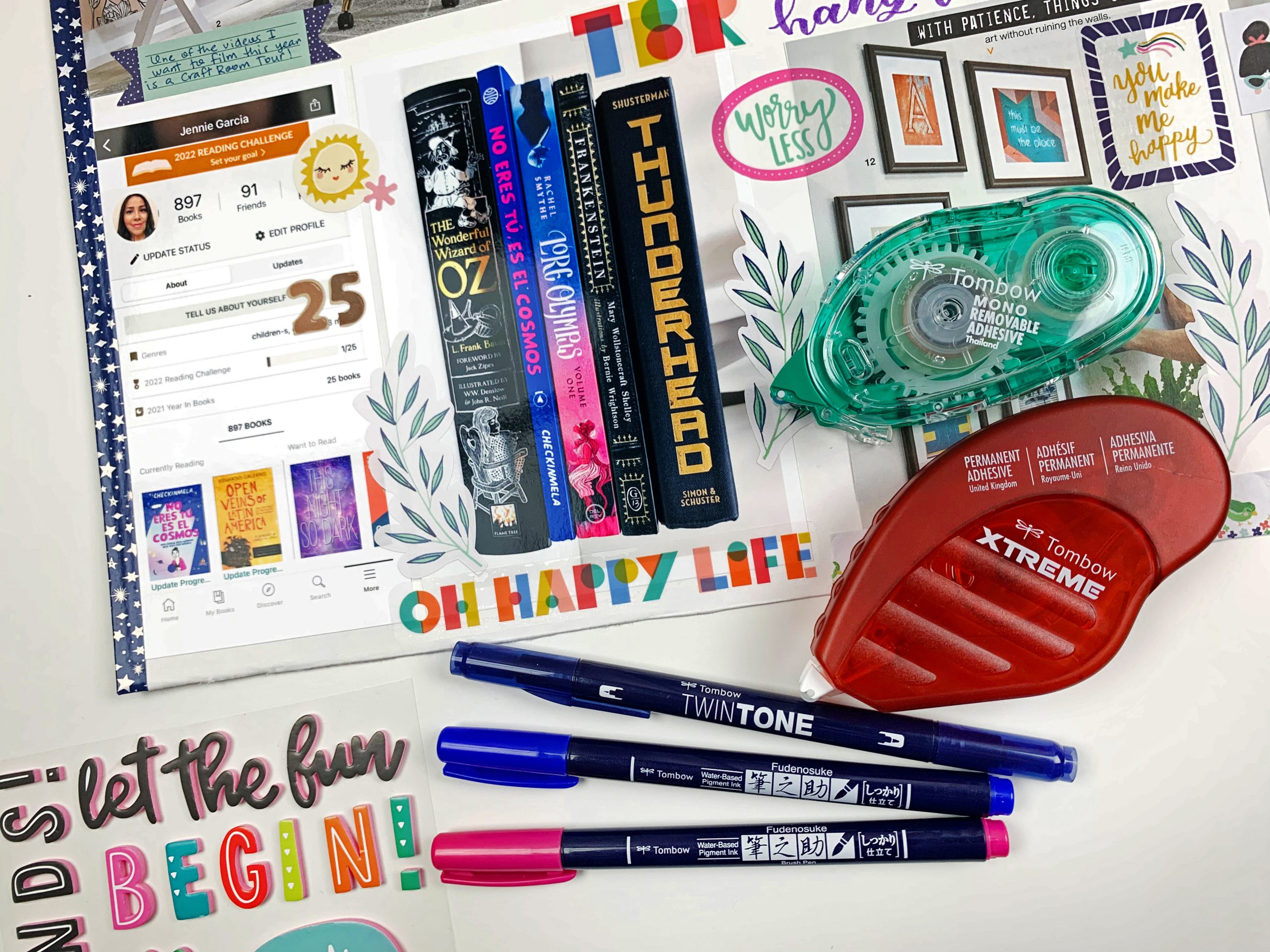 Create a vision board with Tombow USA to motivate you through this year! #tombow #visionboard