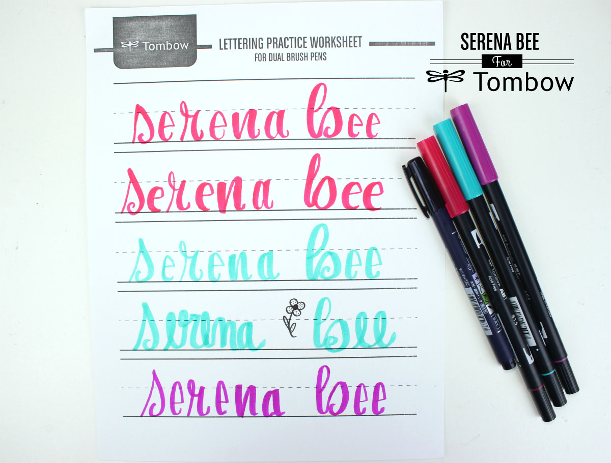 My lettering story using New Tombow lettering sets