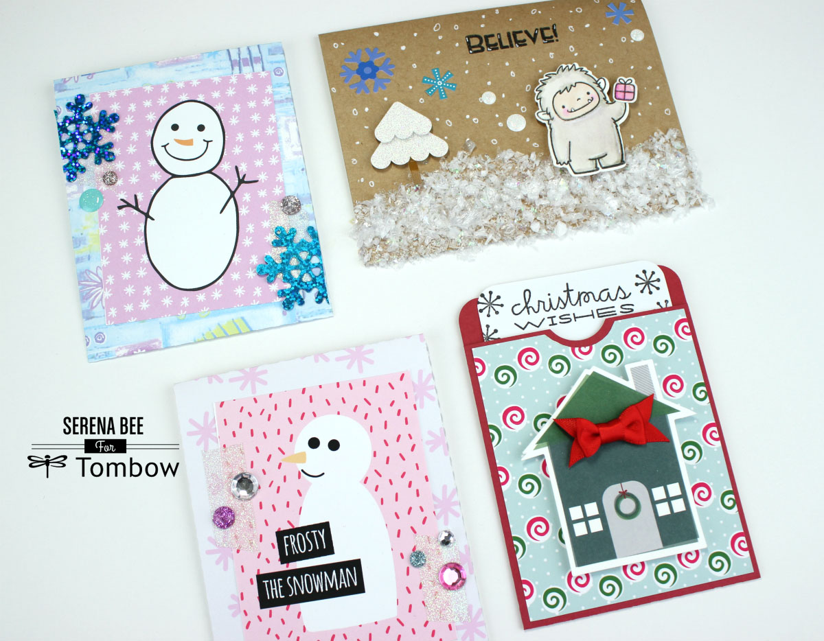 3 Christmas Envelope Card Ideas By Serena Bee