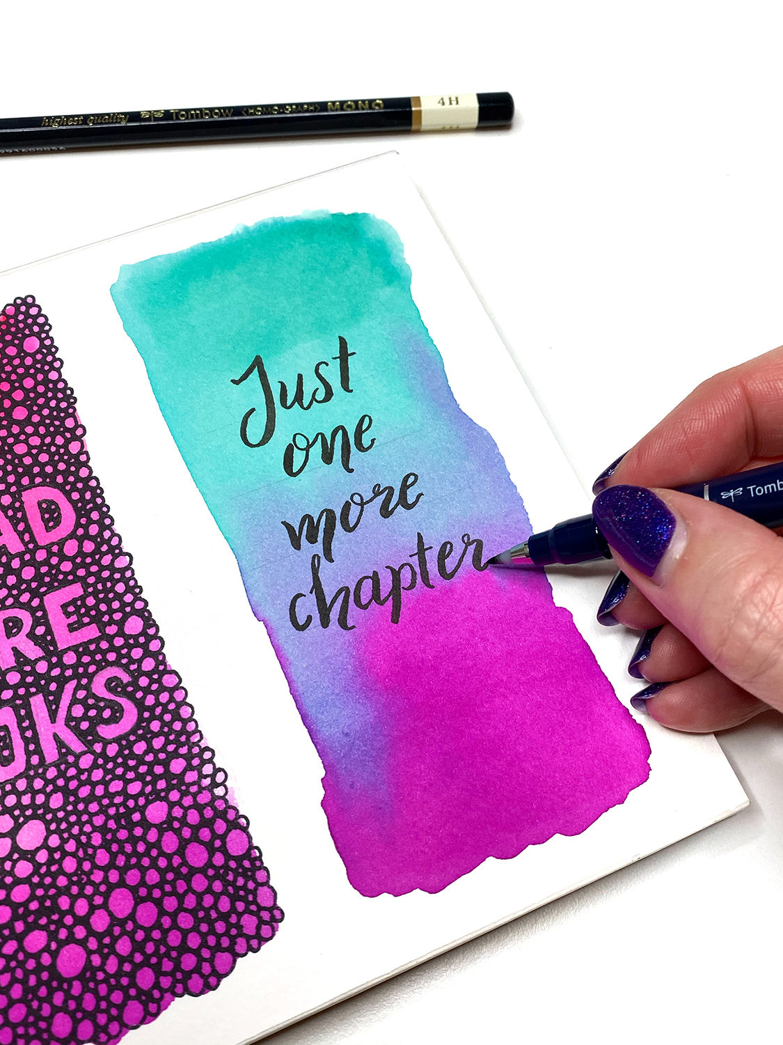 Bookmarks Using Tombow's Advanced Lettering Set by Jessica Mack on behalf of Tombow