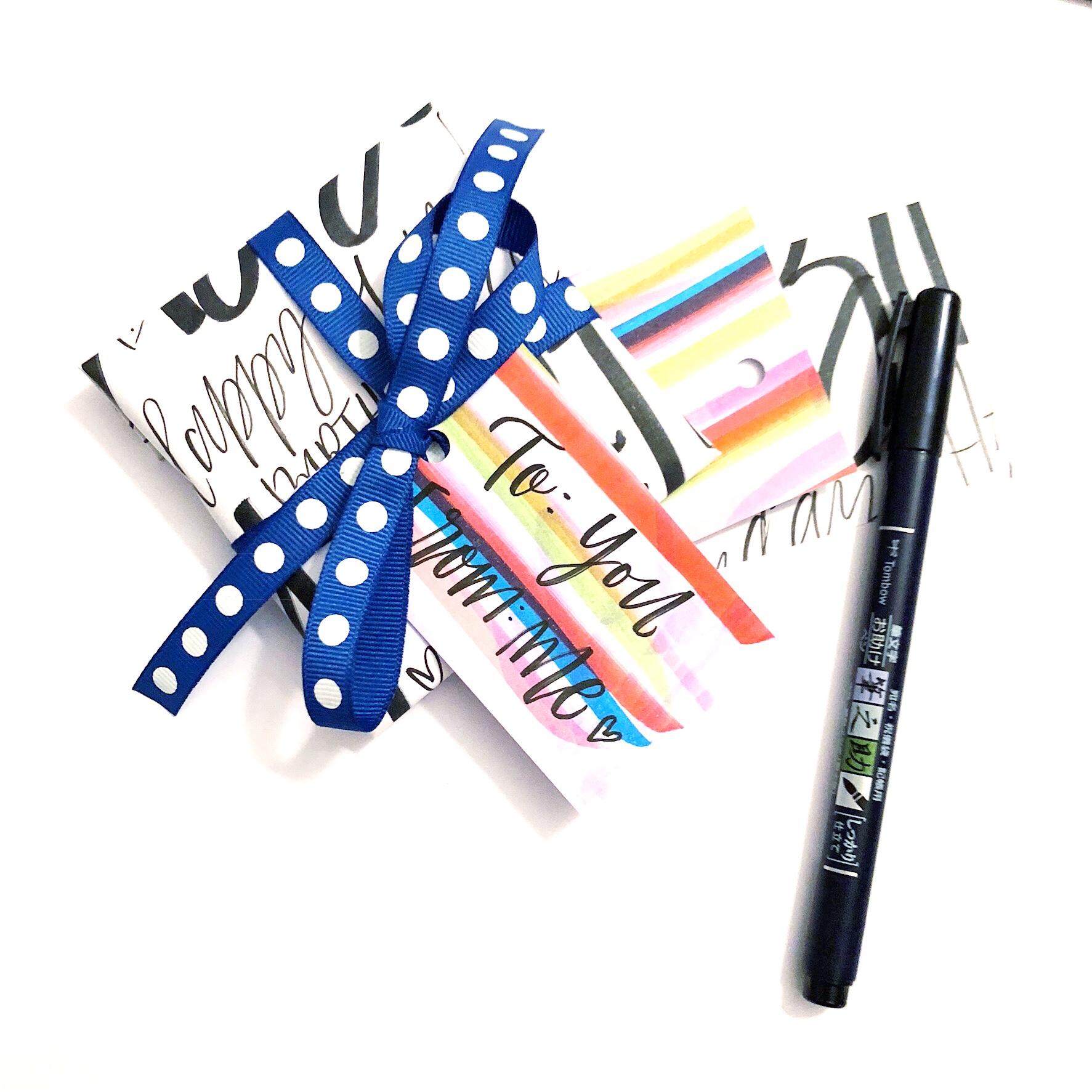 Lauren Fitzmaurice of @renmadecalligraphy and renmadecalligraphy.com shows you 3 simple birthday crafts that can be made with amazing products from TombowUSA.com.