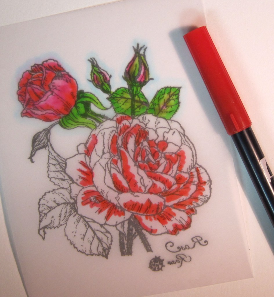 Blending on Vellum by Marie Browning Tombow USA Blog