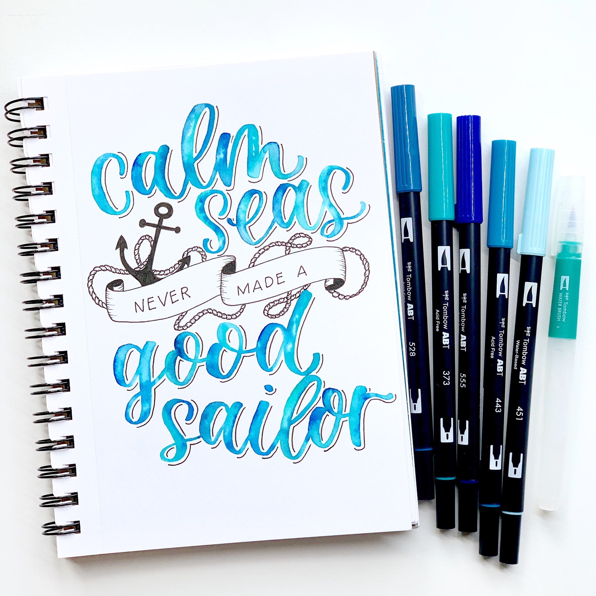 Learn how to create under the sea nautical lettering with Adrienne from @studio80design!