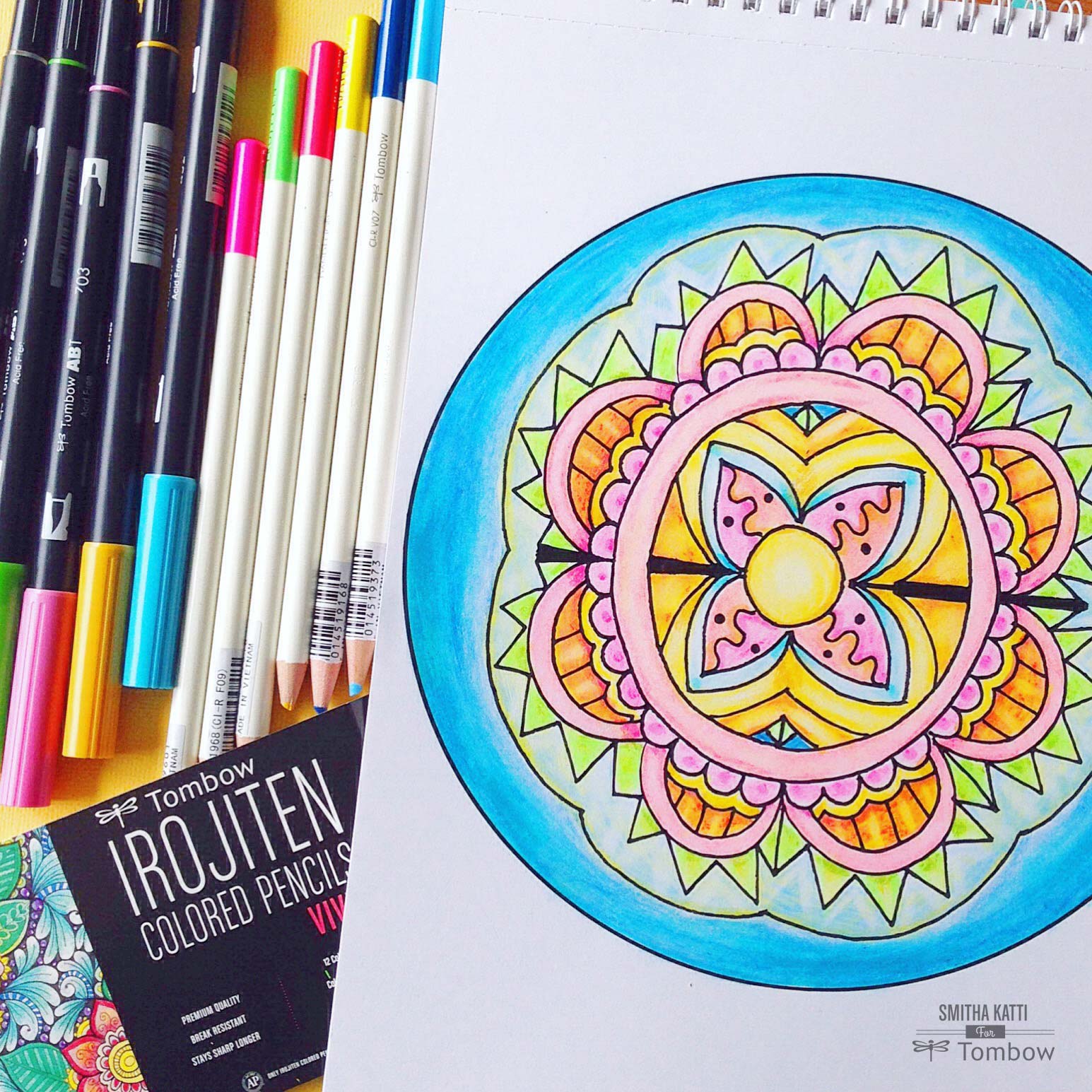 Adult Coloring with Irojiten Colored Pencil Sets Tombow