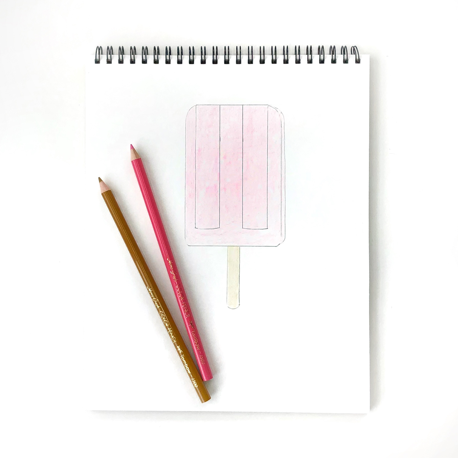 How to Draw a Colored Pencil Popsicle by Jessica Mack on behalf of Tombow.