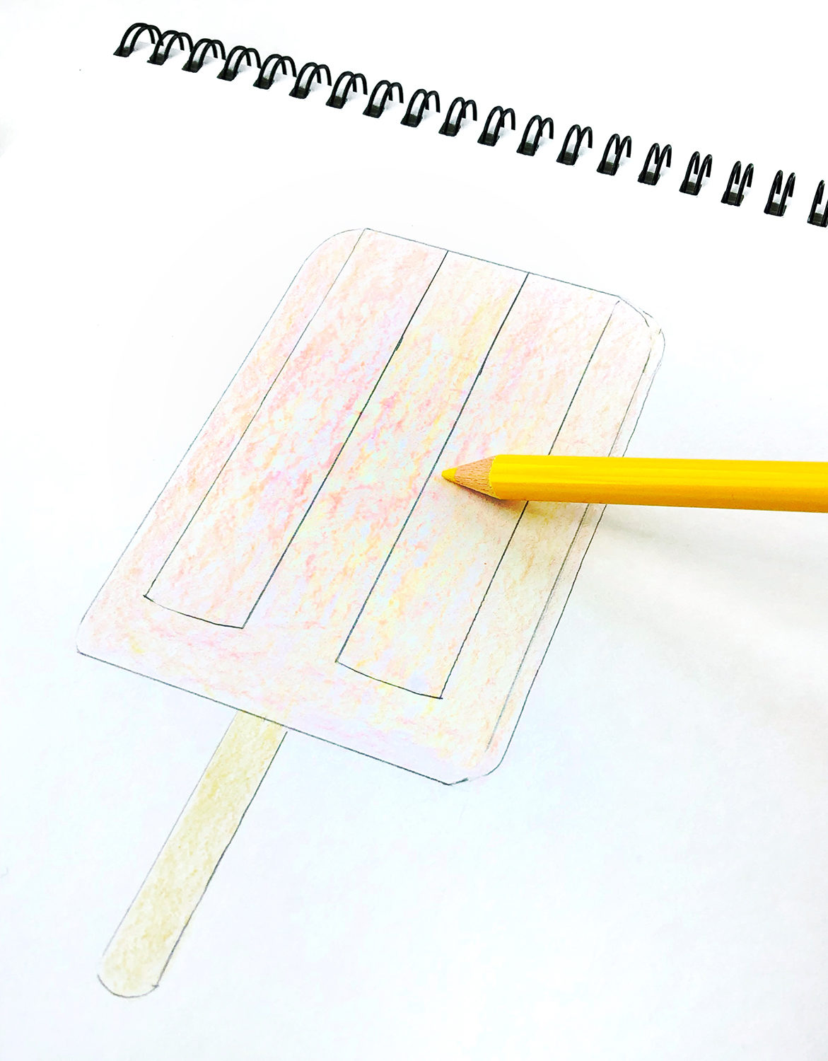 How to Draw a Colored Pencil Popsicle by Jessica Mack on behalf of Tombow.