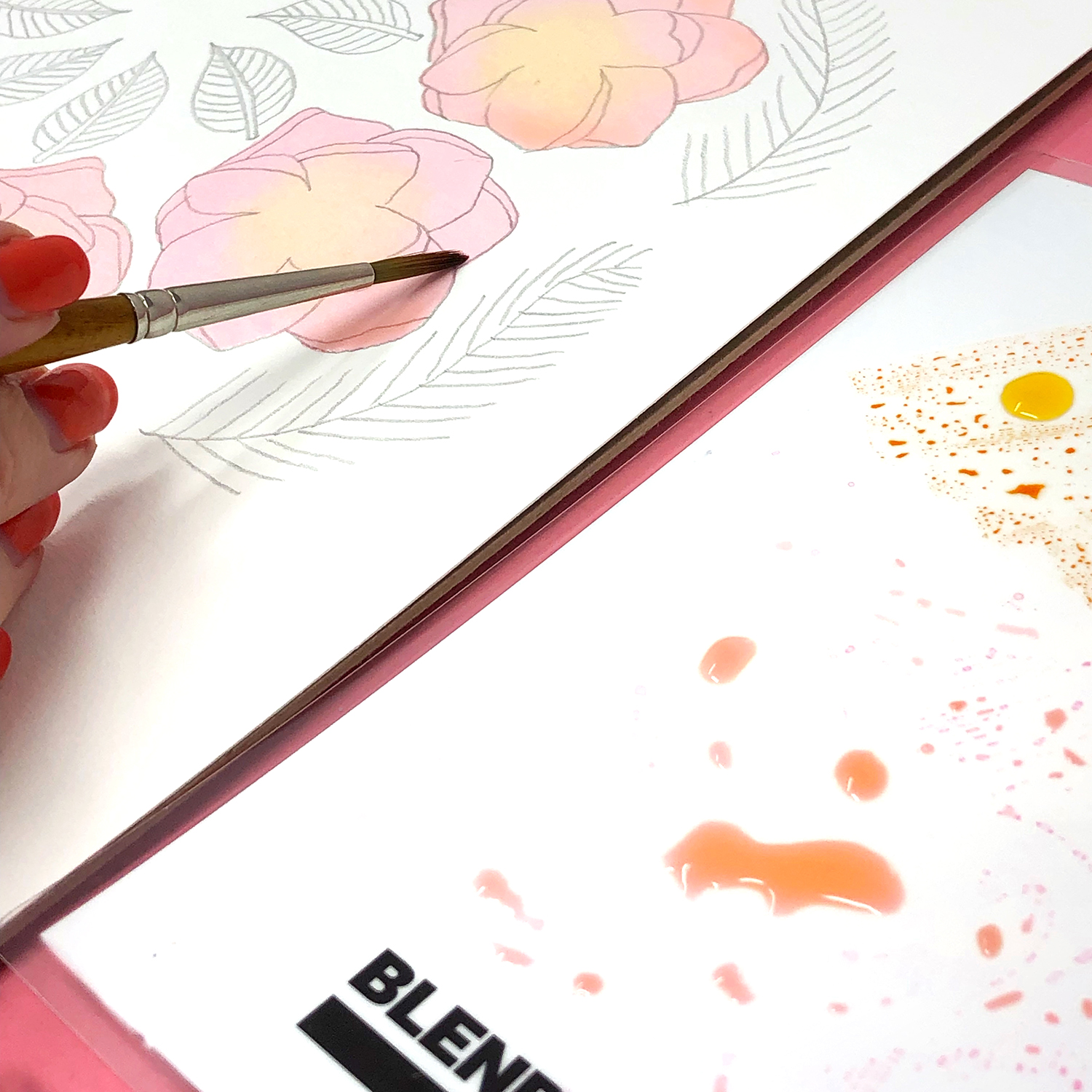 Blending Dual Brush Pens With Water by Jessica Mack on behalf of Tombow