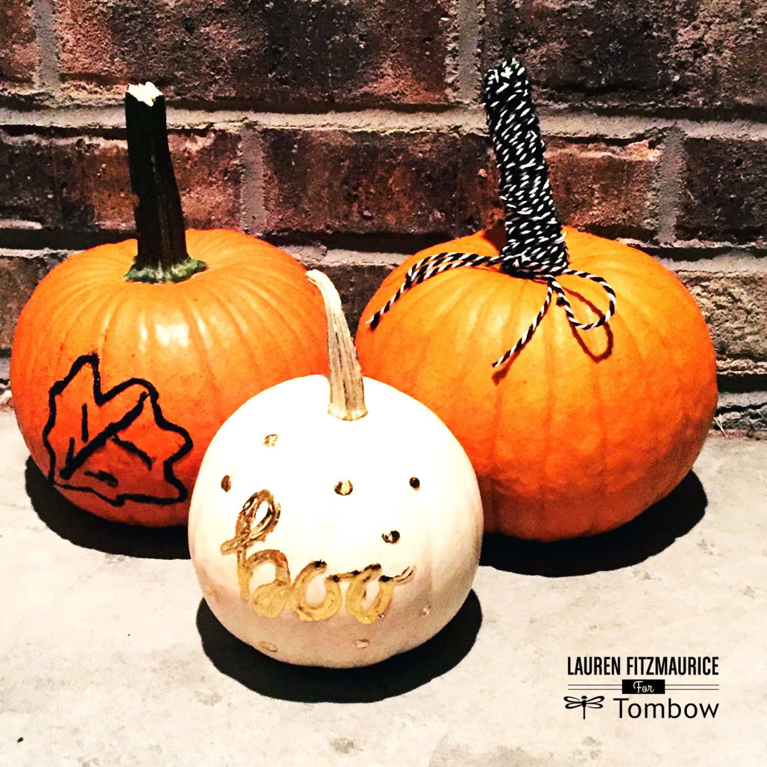 pretty pumpkins with tombow