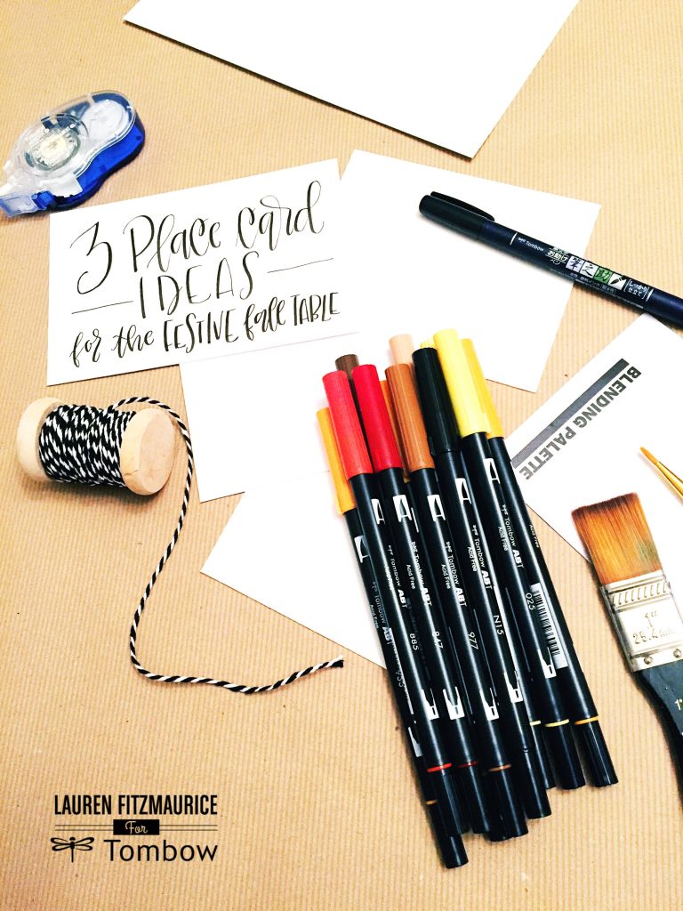 3 Place Card Ideas for the Festive Fall Table - Tombow USA Blog