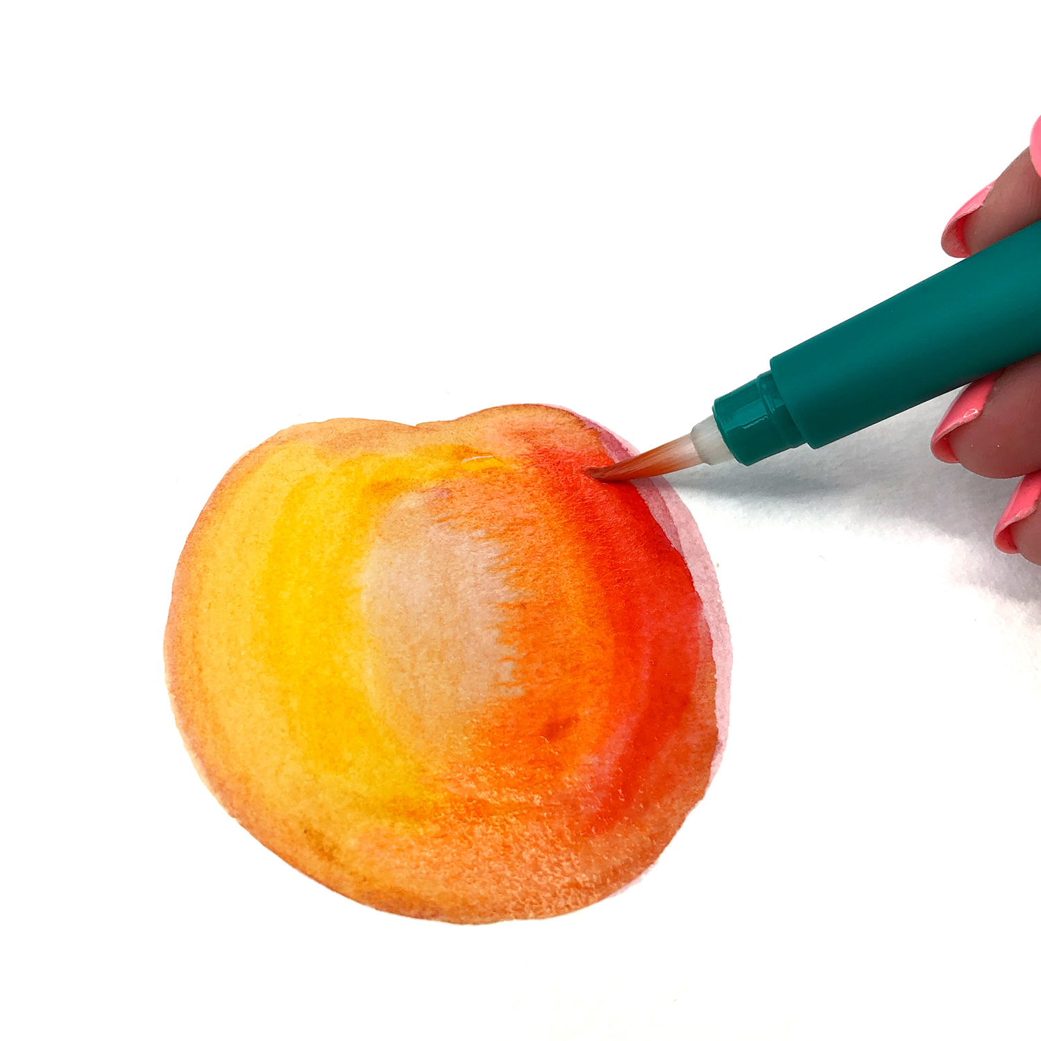 Create a Watercolor Peach with Jessica Mack on behalf of Tombow