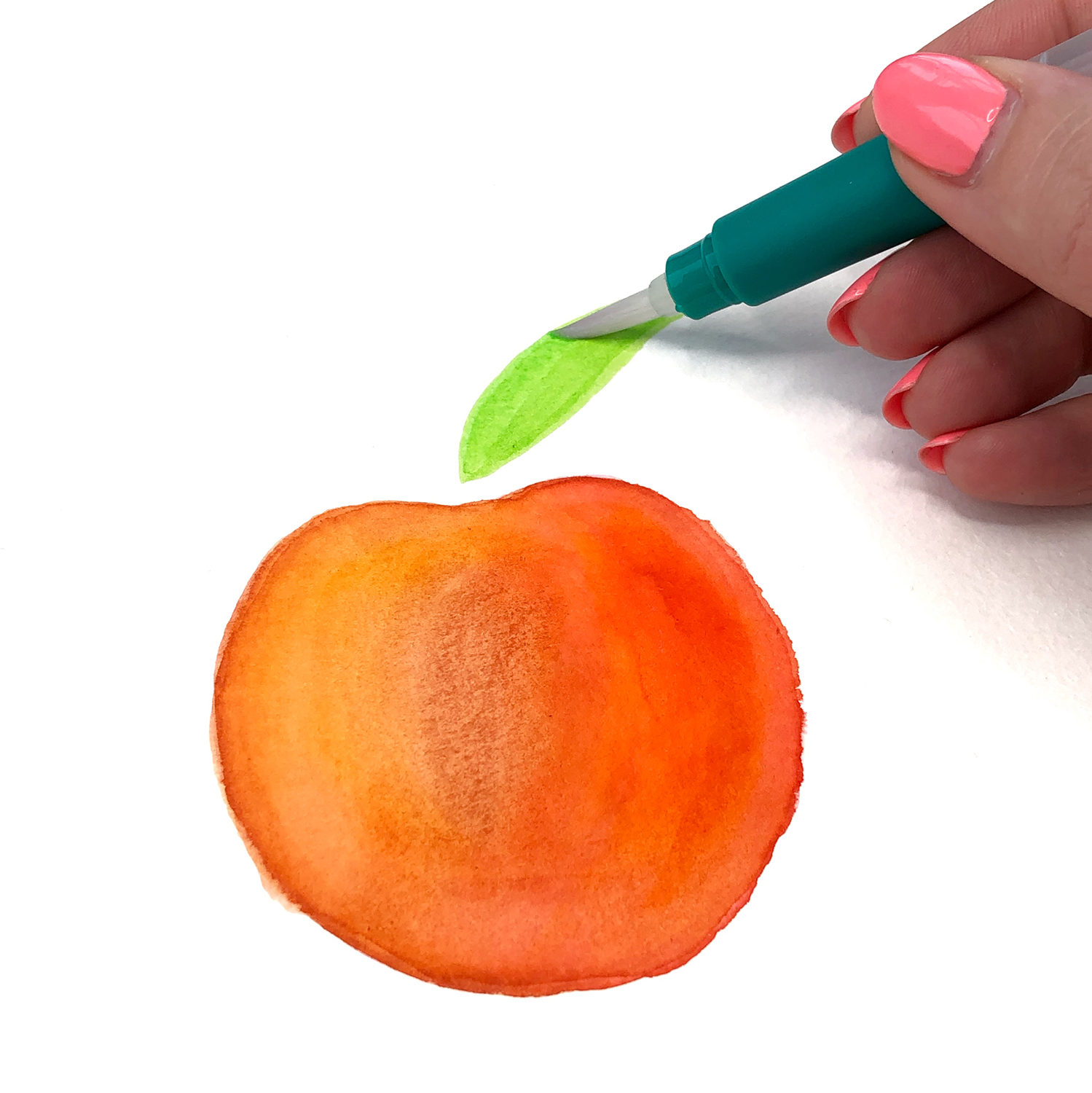 Create a Watercolor Peach with Jessica Mack on behalf of Tombow