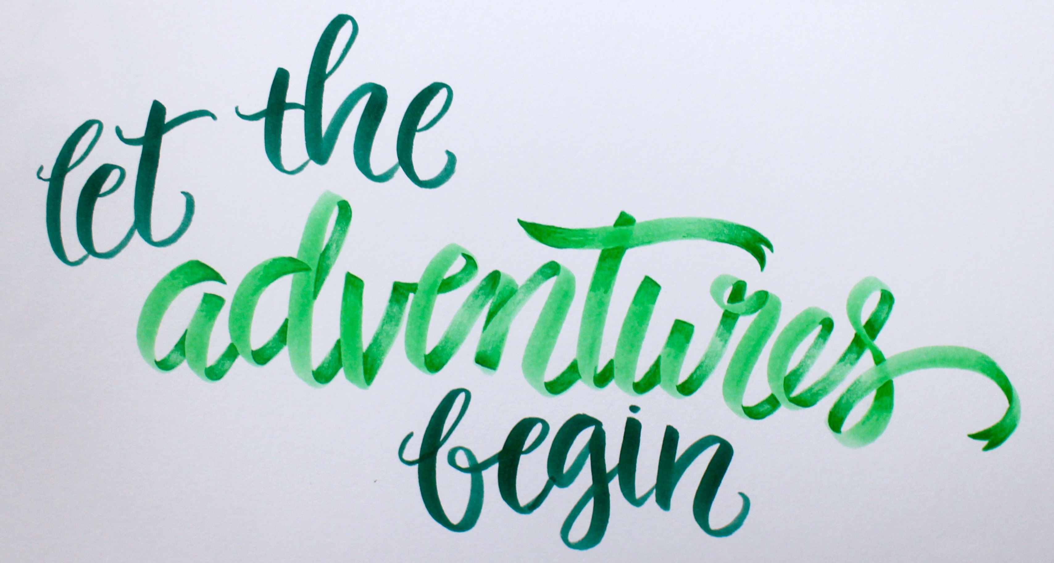 Ribbon lettering example 1