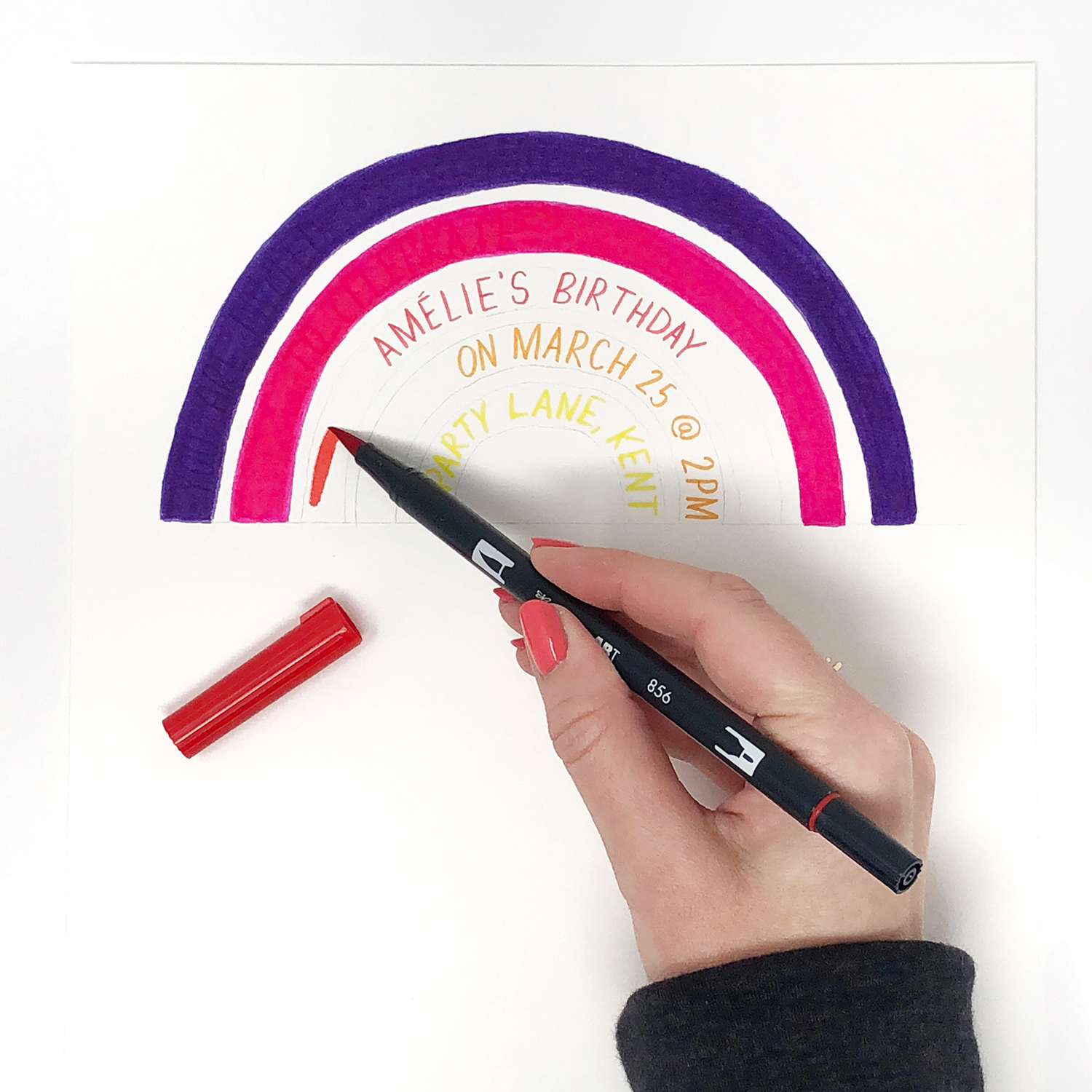 Invisible Ink Effect with Fudenosuke Colors by Jessica Mack on behalf of Tombow