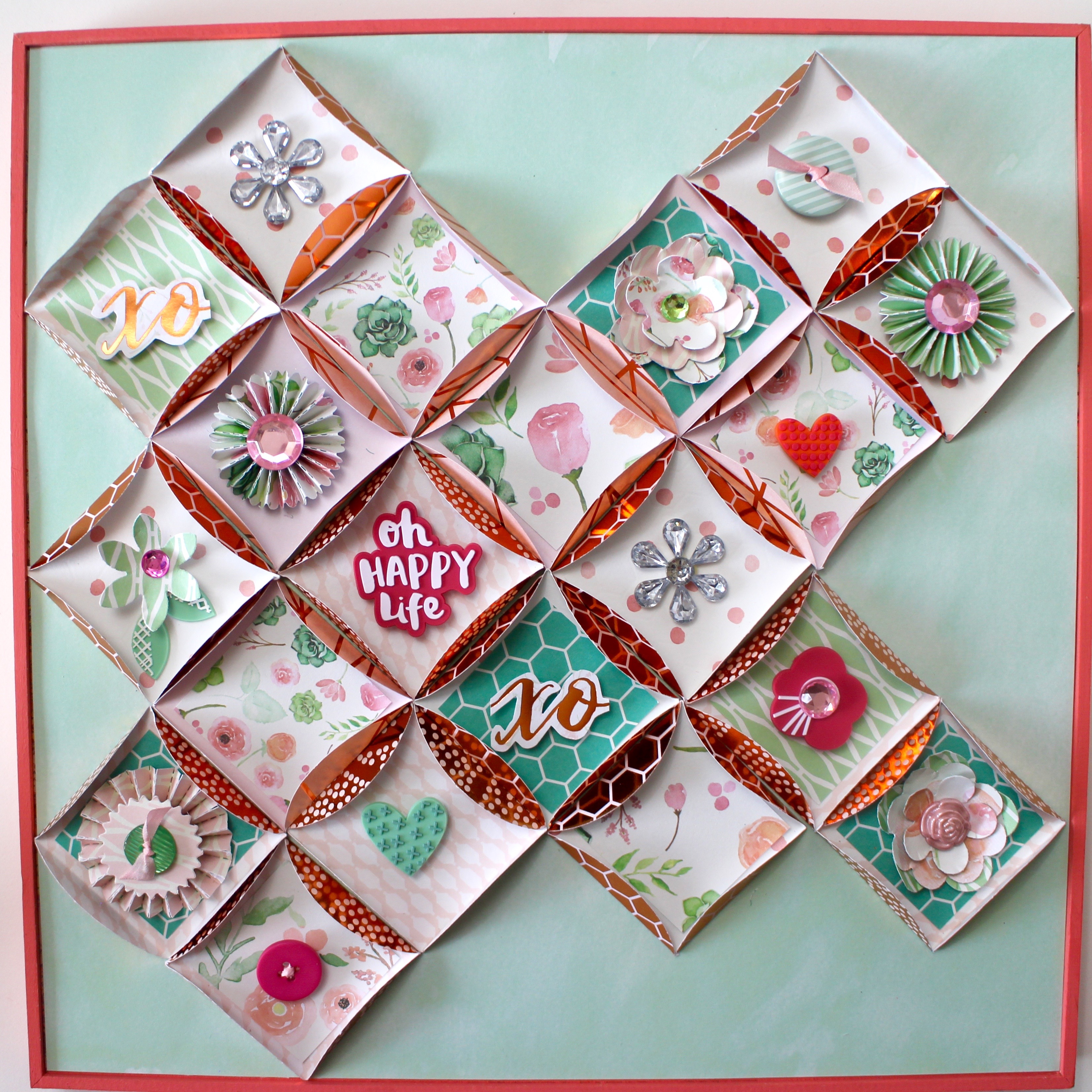 Create beautiful scrapbook wall art with your stash