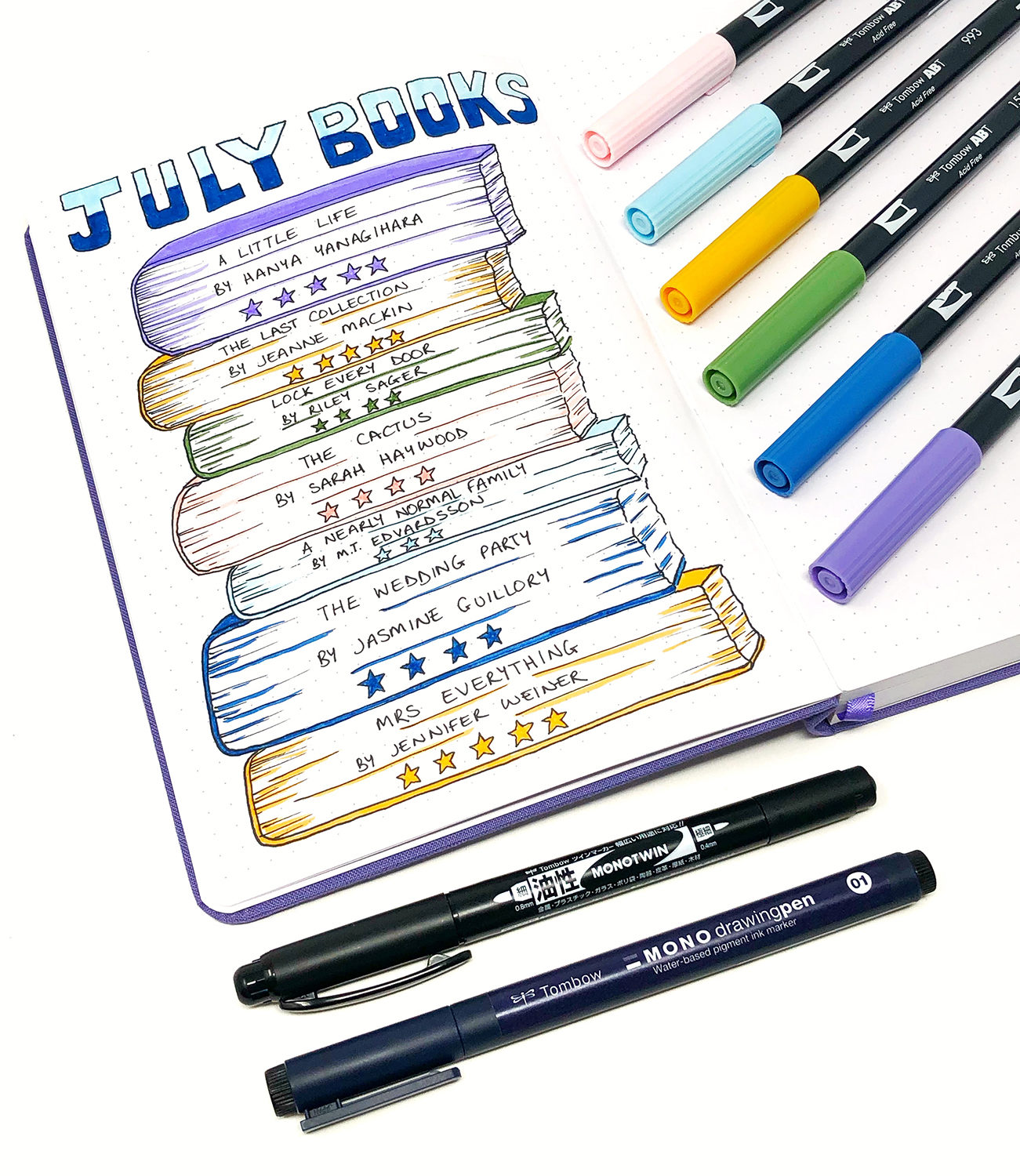 Create a Book Tracker by Jessica Mack on behalf of Tombow