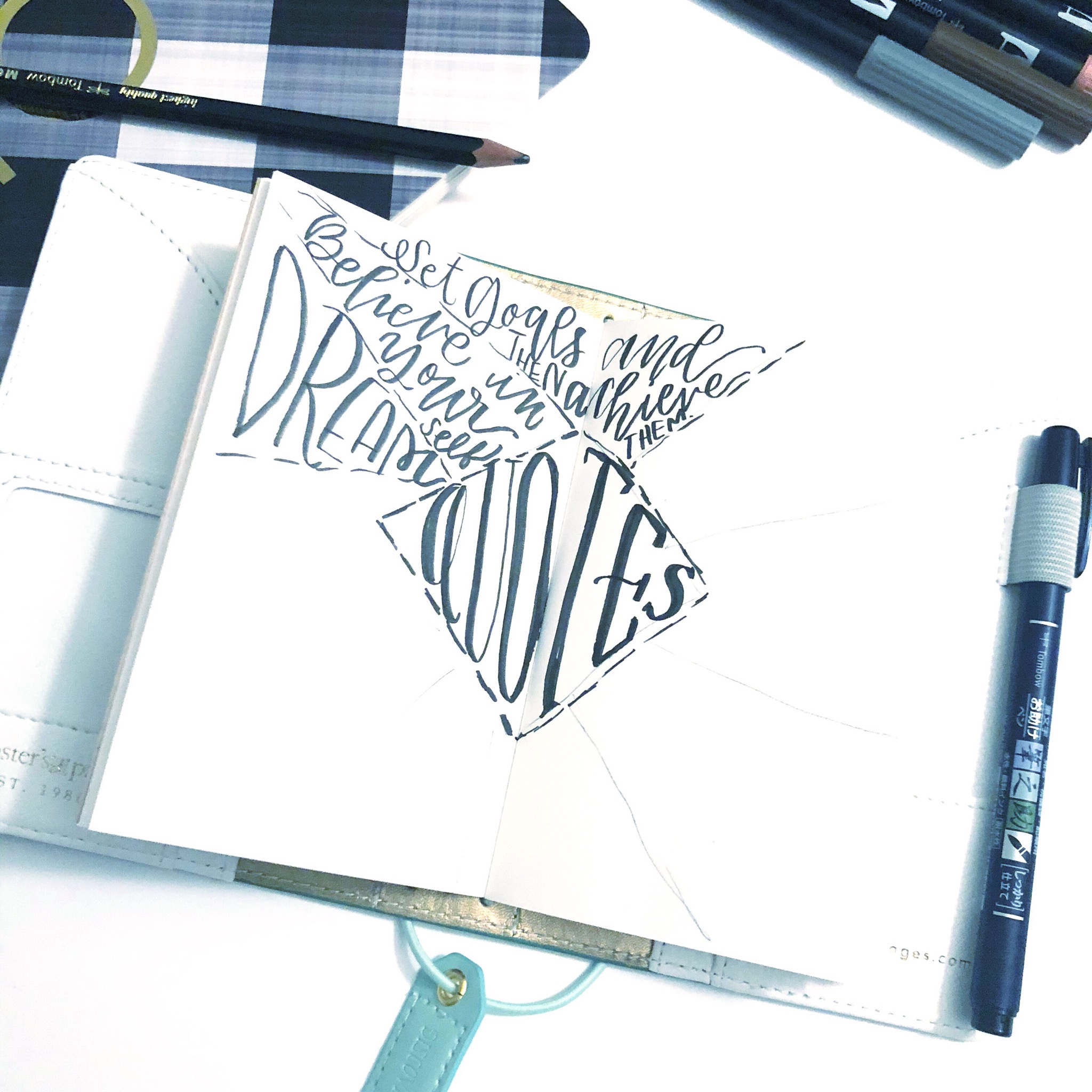 Lauren Fitzmaurice of @renmadecalligraphy shows you 5 fun ways to practice lettering using products from Tombow USA and Webster's Pages.