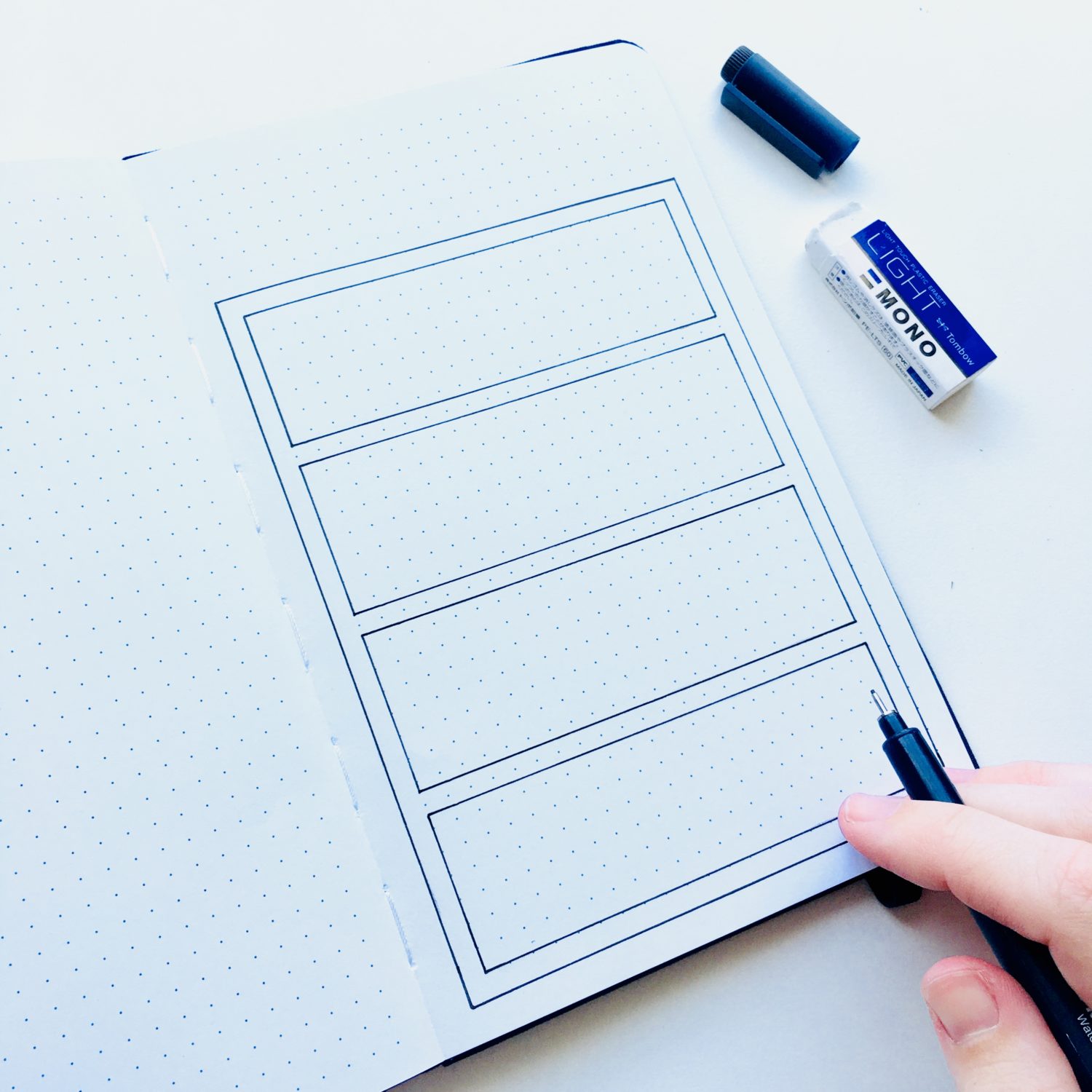 DIY Book Shelf Bullet Journal Spread Tombow USA Blog