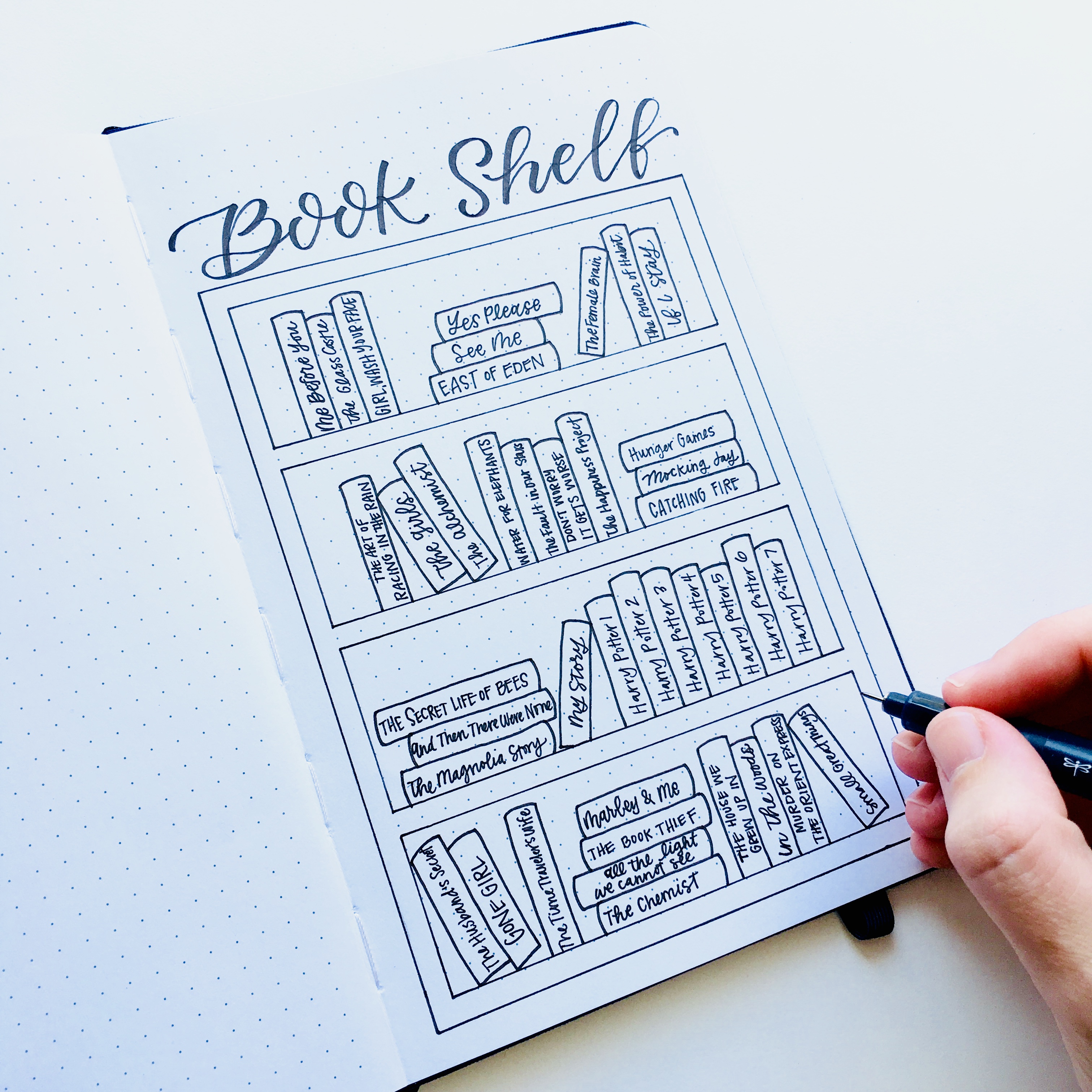 Easy How to Draw a Book Tutorials for Bujo Spreads
