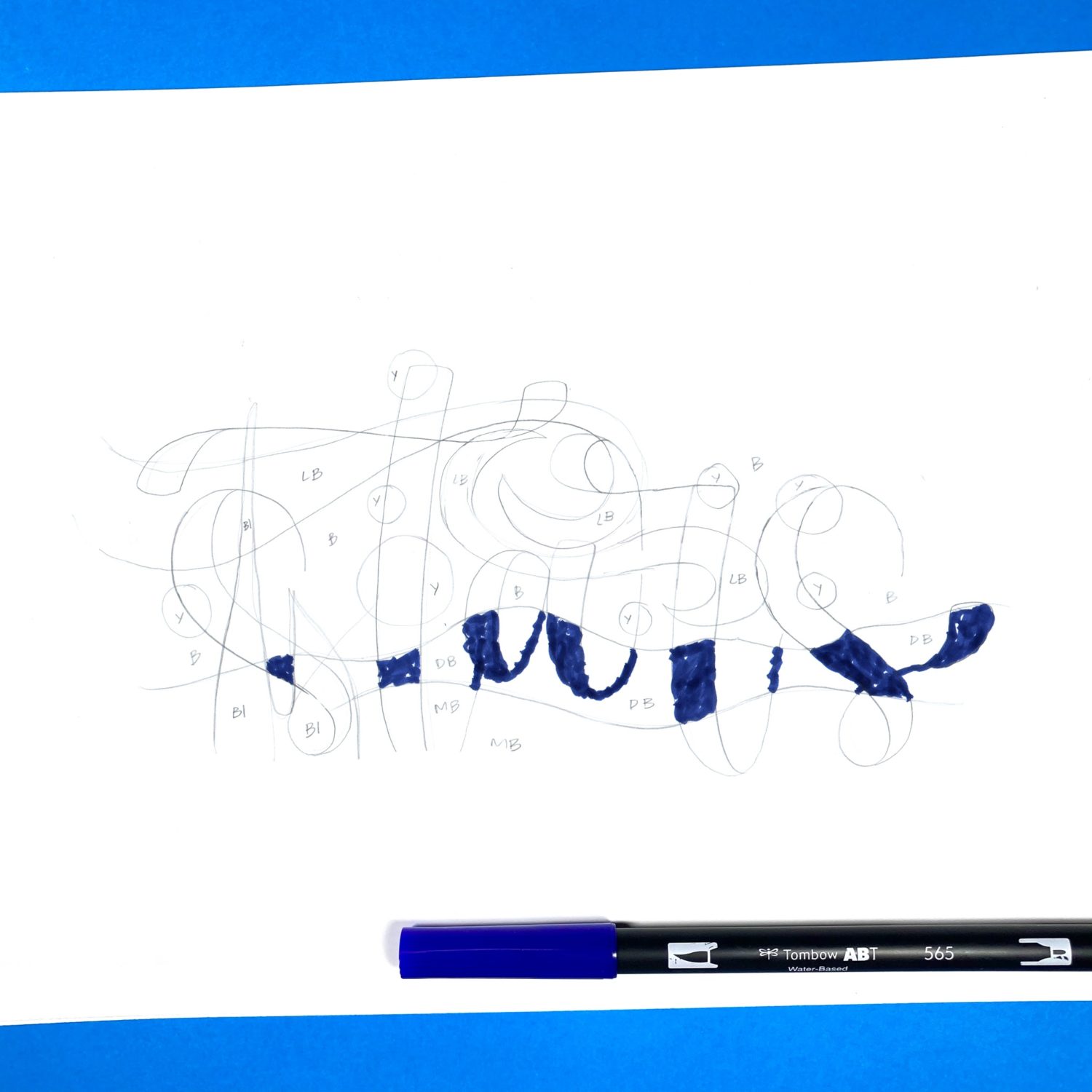 Starry Night Lettering Tutorial - Tombow USA Blog