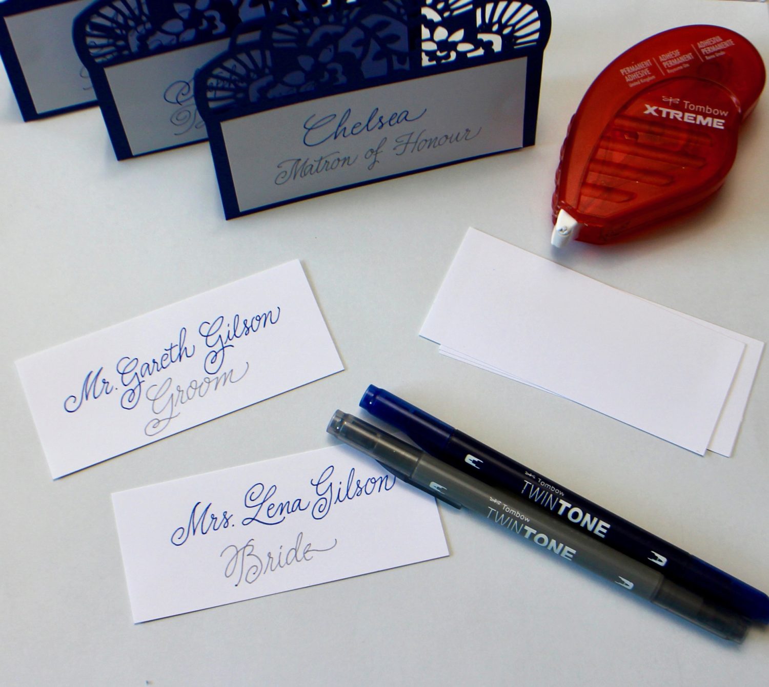cursive writing with TwinTone markers