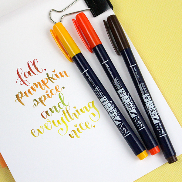 The NEW Tombow Fudenosuke Colors Brush Pens are the same formula as the Dual Brush Pens! Which means that you can blend them! Check out these 10 Color Combos to Blend! #tombow