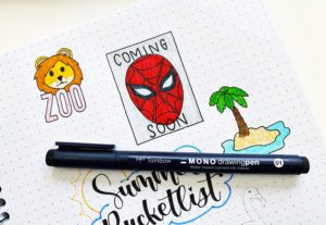One way to make lists more fun is to add little doodles. Use pencil first and then add ink. #tombow