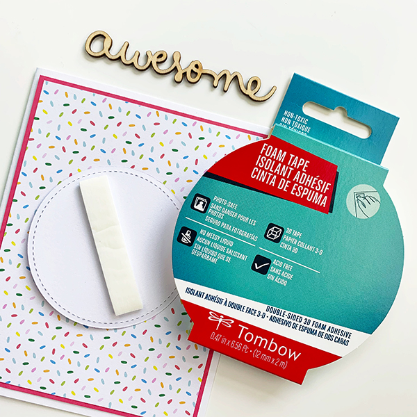 The Tombow Foam Tape is my go to adhesive for cards. Every card needs a little dimension. #tombow #cardmaking