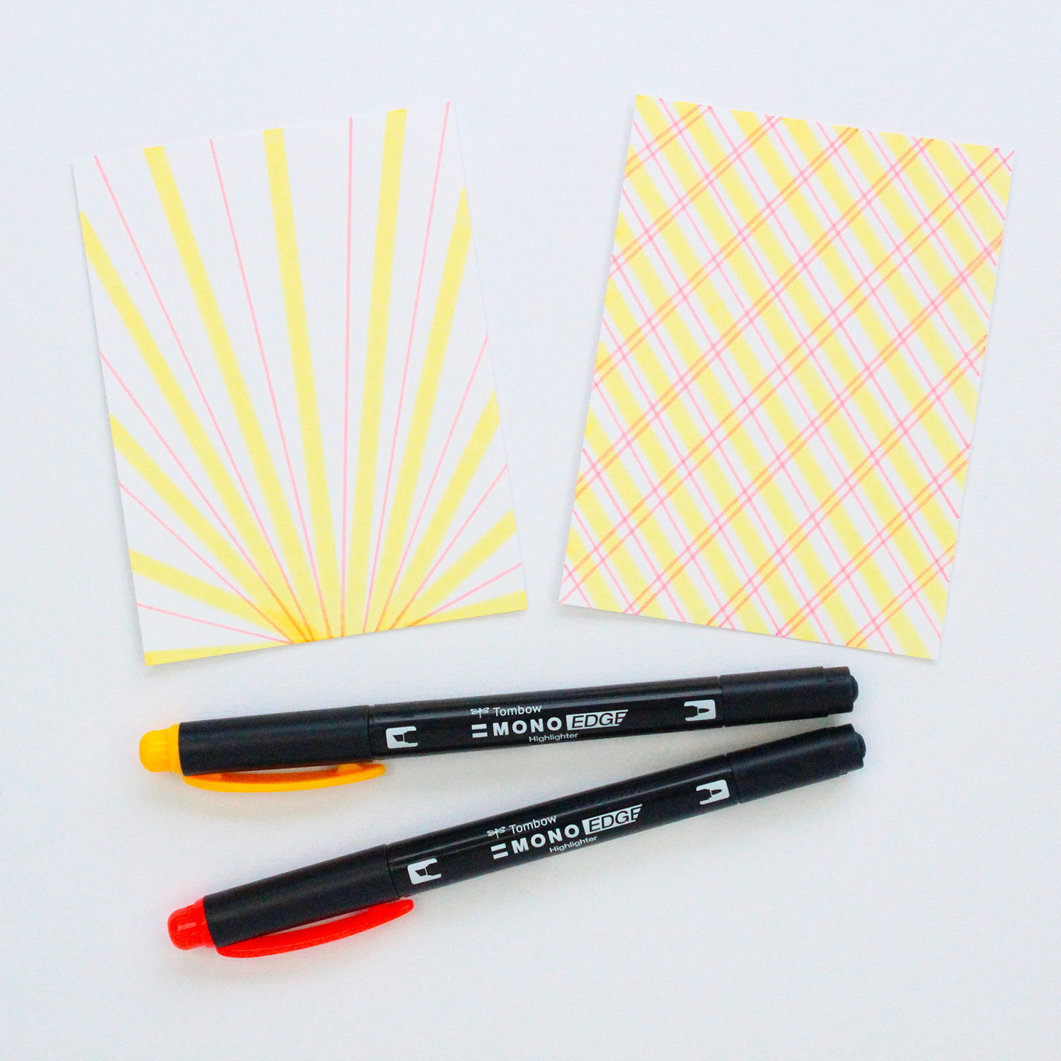 Check out how to make these bright DIY Pocket Cards with the NEW Tombow MONO Edge Highlighters #tombowusa