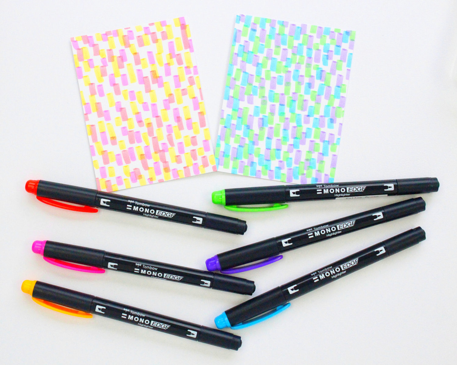 Check out how to make these bright DIY Pocket Cards with the NEW Tombow MONO Edge Highlighters #tombowusa
