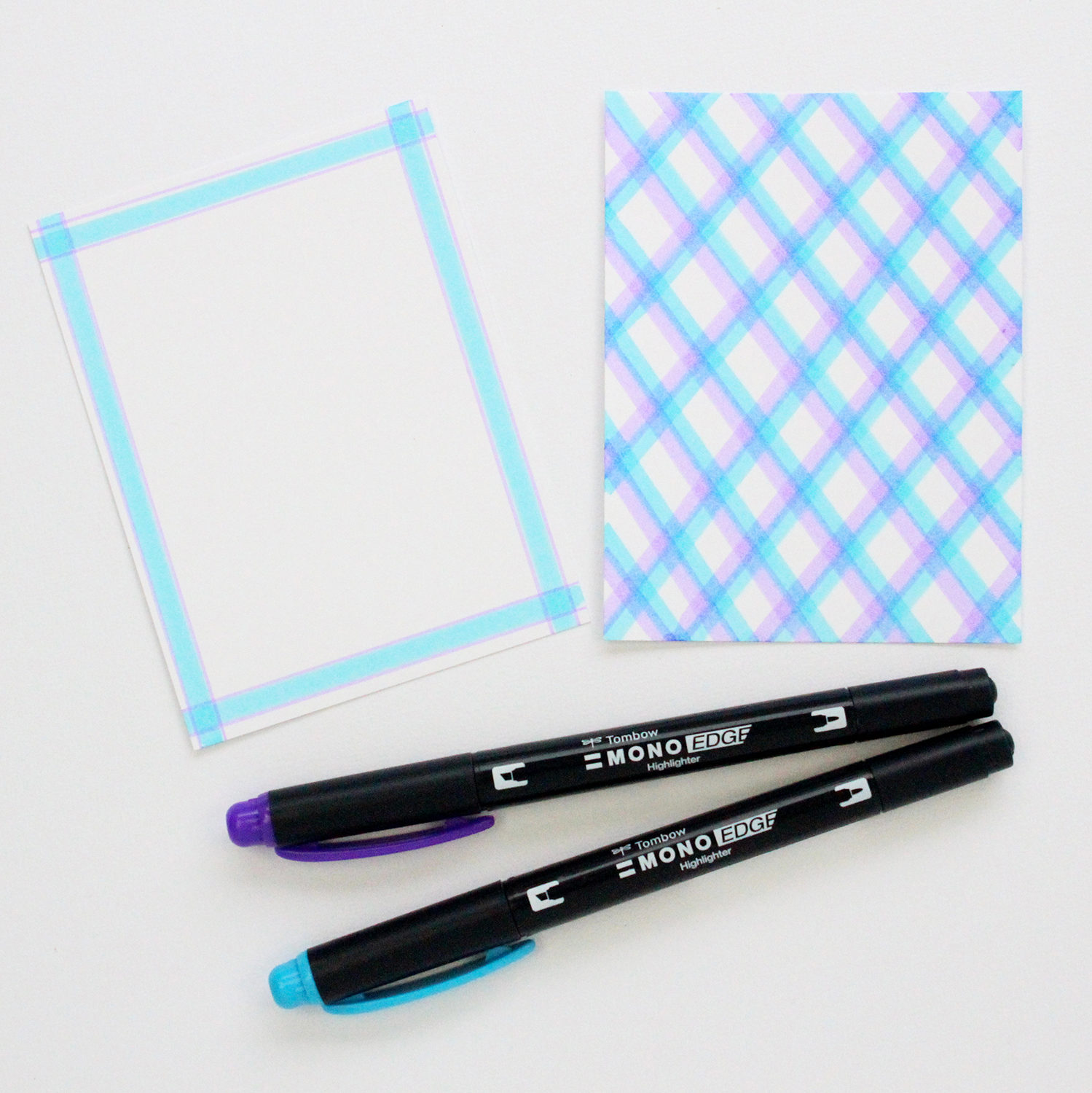 Check out how to make these bright DIY Pocket Cards with the NEW Tombow MONO Edge Highlighters #tombowusa