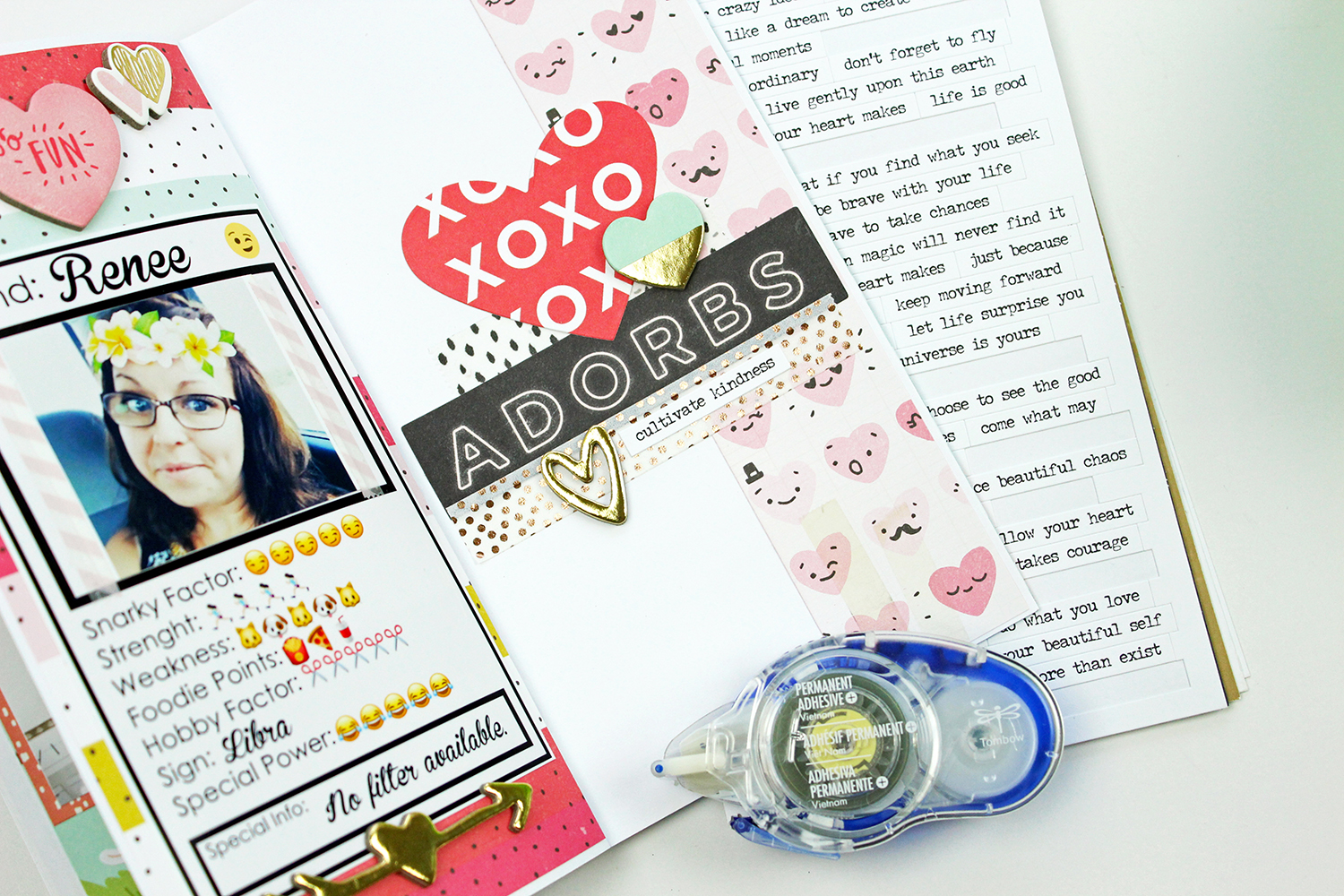 Create a friend trading card using this free download by @jenniegarcian #tombowusa #tombow #galentinesday 