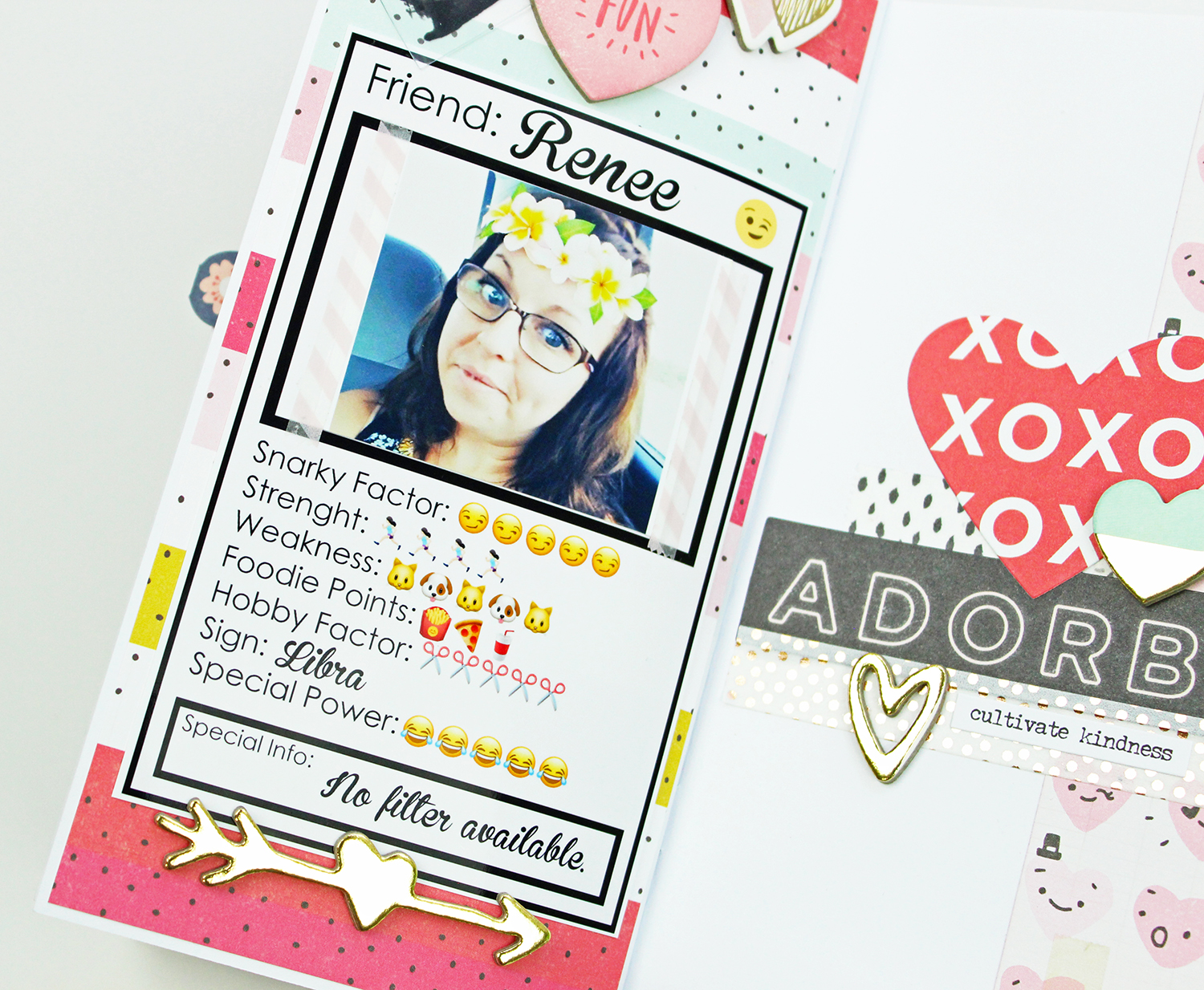 Create a friend trading card using this free download by @jenniegarcian #tombowusa #tombow #galentinesday 